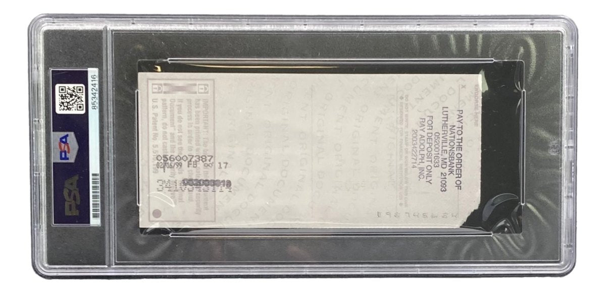 Johnny Unitas Baltimore Colts Autographed Signed Bank Check #5561 PSA Certified - Rare NFL Memorabilia for Collectors & Sports Fans Display