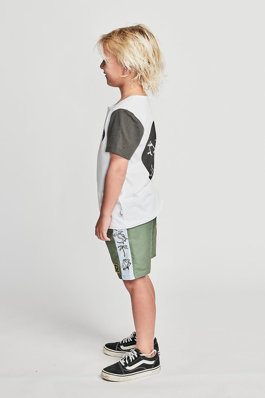 Boys Halloween T-Shirt - Munster Kids Creepy White Graphic Tee for Costume Parties & Spooky Fun
