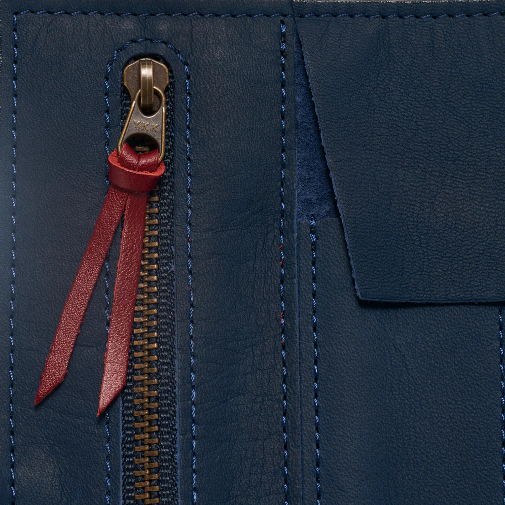 TWSBI Midnight Blue Leather Roll Case for Fountain Pens - Premium Pouch for Writing Instruments, Ideal for Office, School, and Travel Use