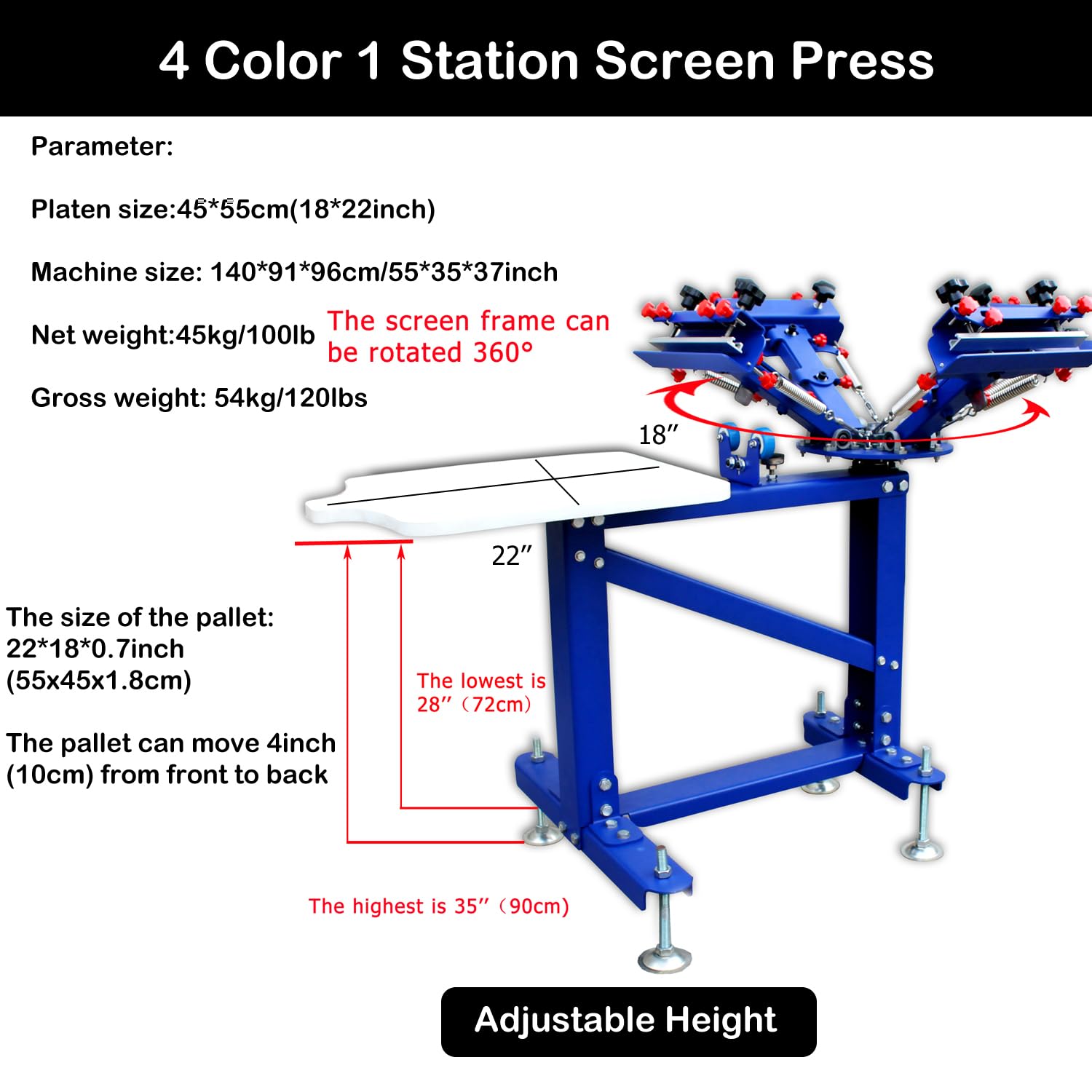 HayWHNKN 3-Color 1-Station Screen Printing Kit with Micro-Adjustment - Silk Screen Press & Flash Dryer for T-Shirts, Hoodies, Leather & Fabric - Perfect for DIY Printing, Small Business & Home Use