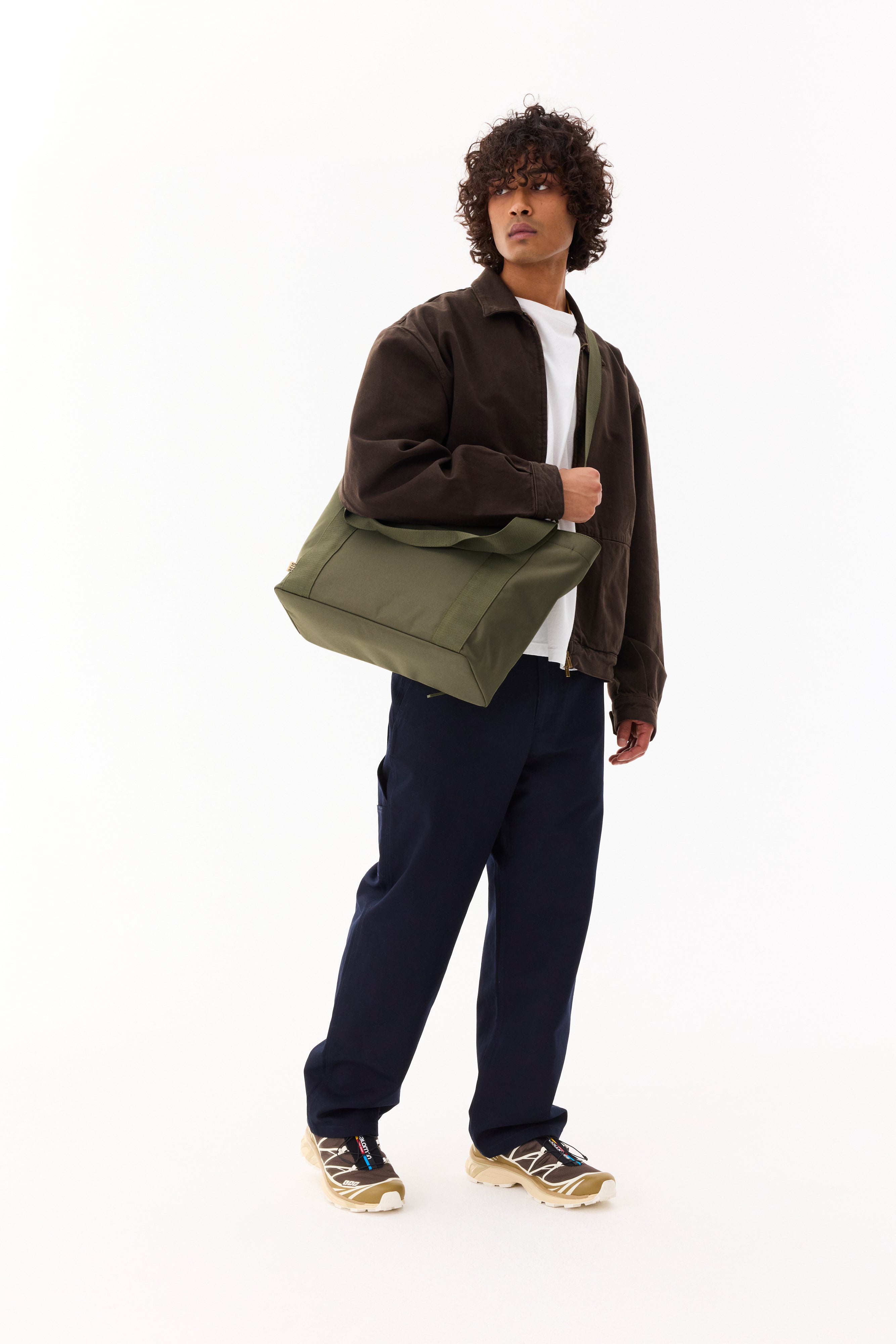 The BÉISics Tote Bag in Olive Green - Stylish & Spacious Carryall for Work, Travel & Everyday Use