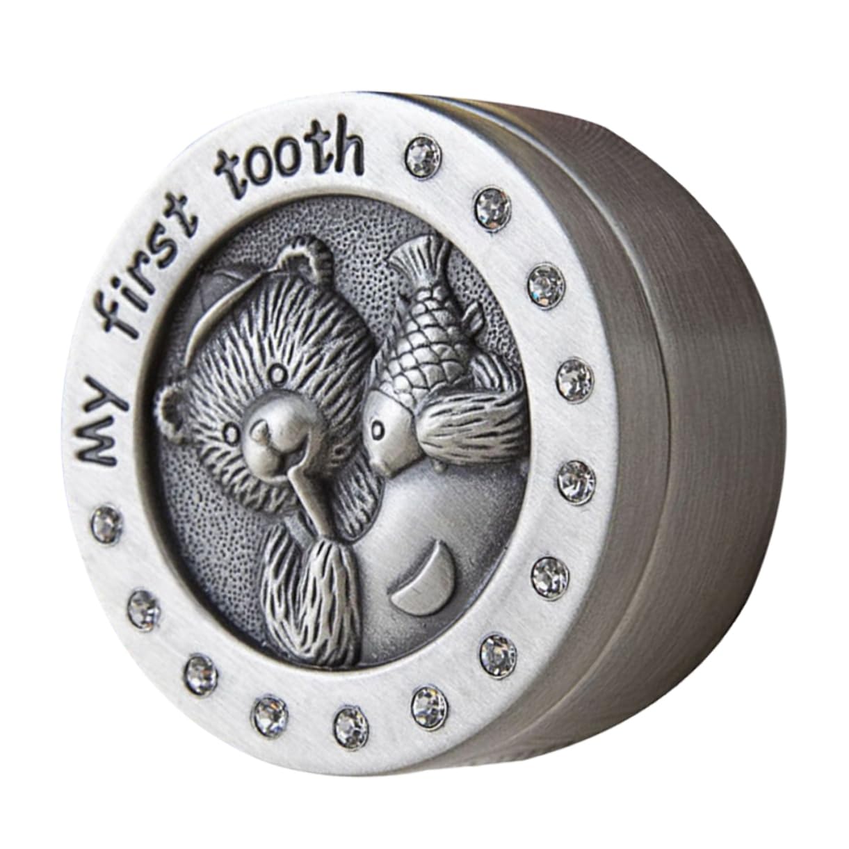 IWOWHERO Metal Tooth Fairy Box - Keepsake Container for Baby Teeth, First Tooth Necklace Jewelry Holder - Perfect for Tooth Fairy Gifts & Kids Memory Keepsakes