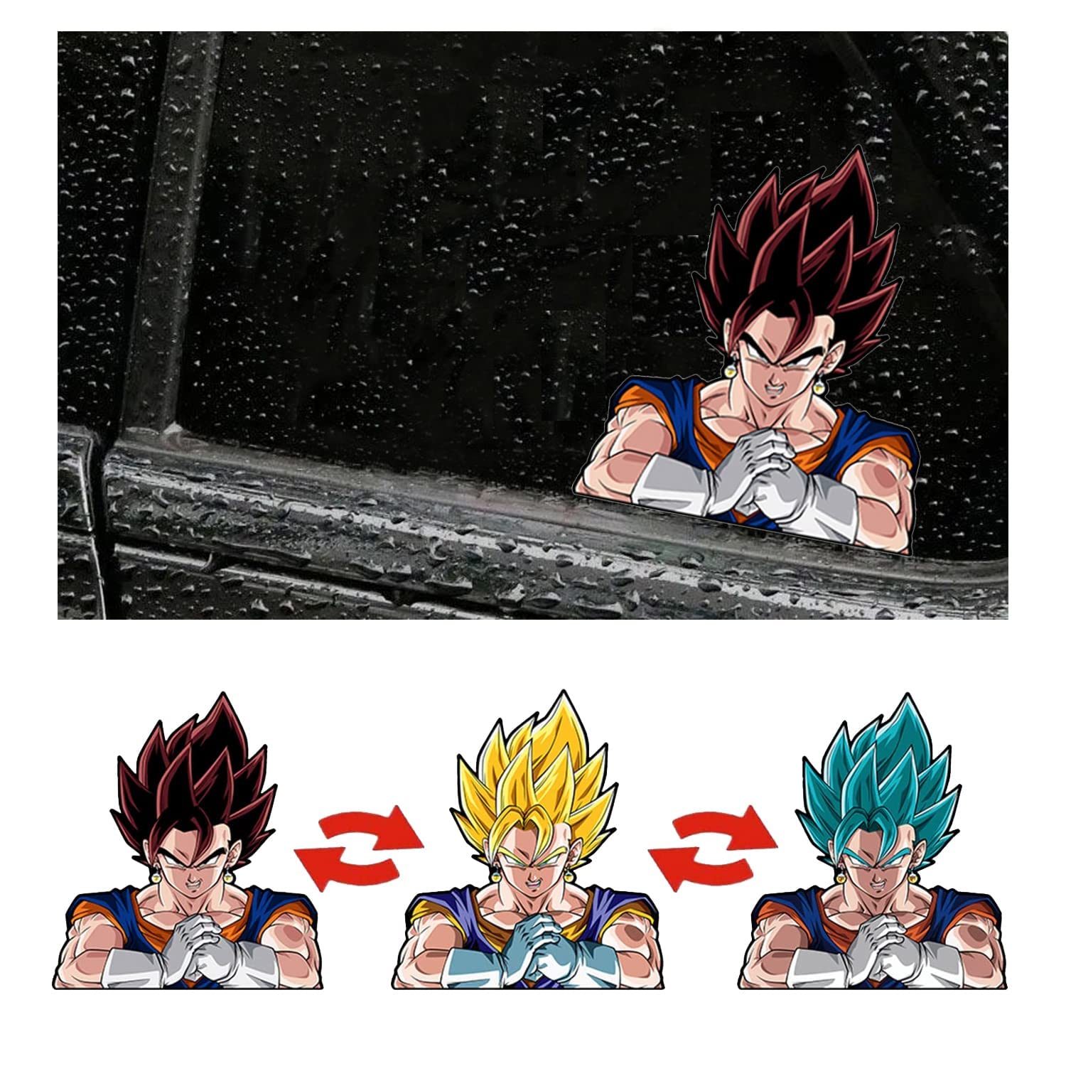 HECOO 3D Anime Dynamic Waterproof Car Stickers 4.6