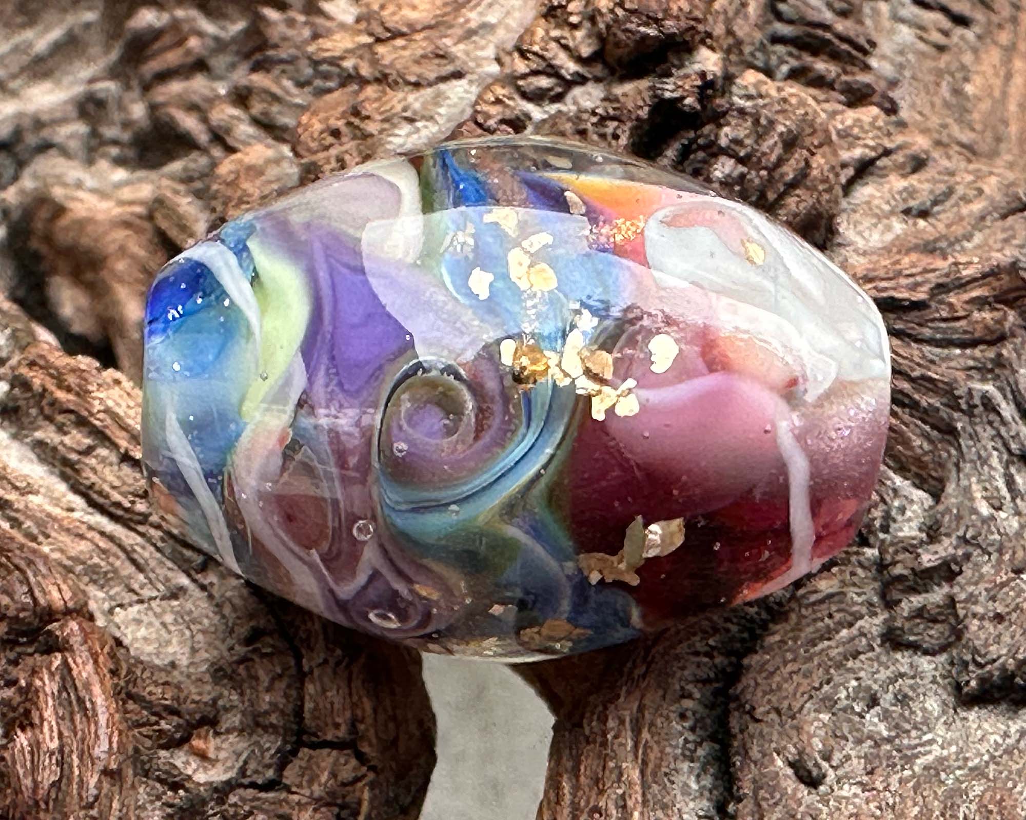 Handmade Twilight Dreams Lampwork Glass Focal Bead for Jewelry Making - Perfect for Necklaces, Bracelets & DIY Craft Projects
