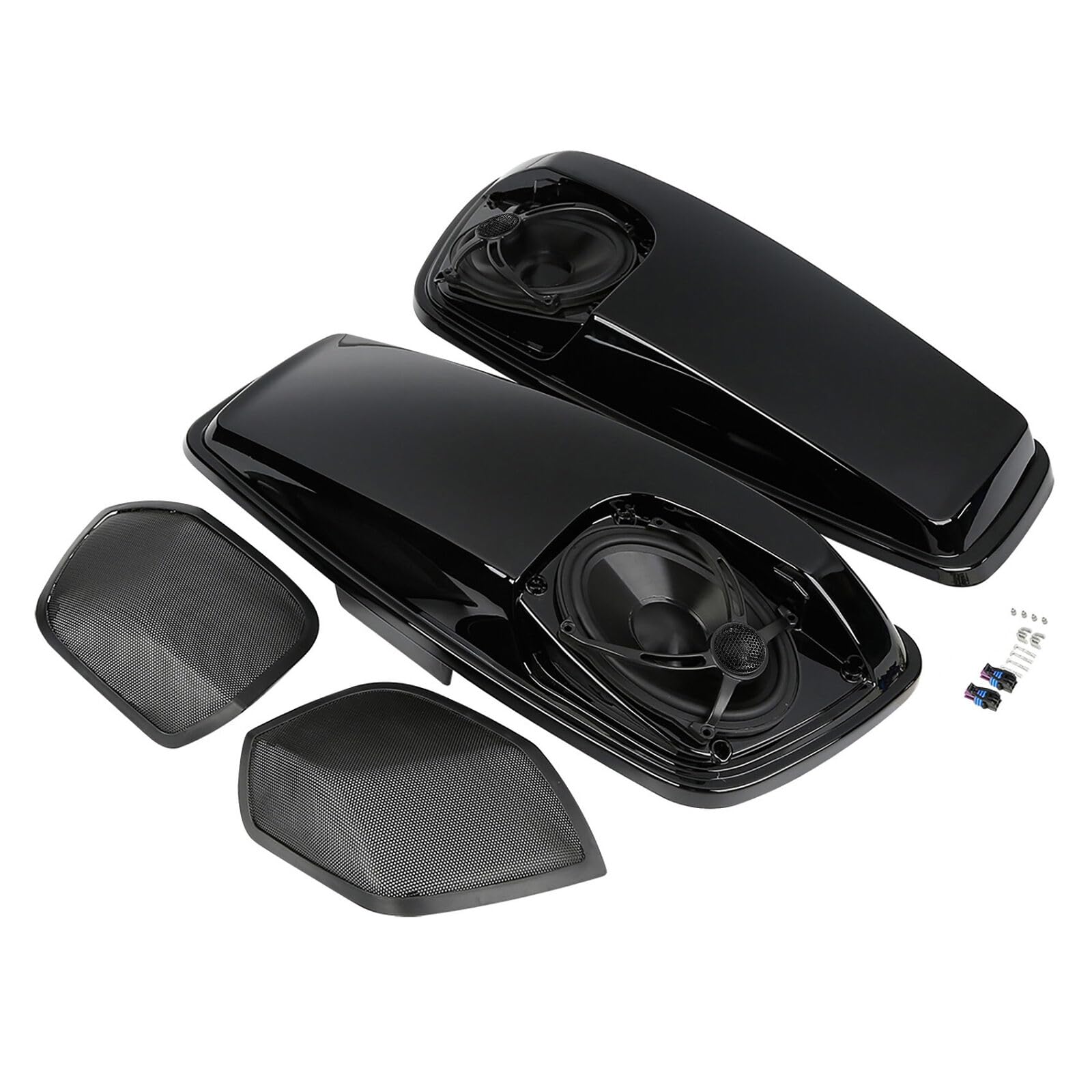 TCT-MOTORPARTS 5X7 Speakers Saddlebag Lids for Harley Davidson 2014-2023 Touring Models FLT FLHT FLHTCU FLHRC - Compatible with Road King, Road Glide, Street Glide, Electra Glide & Ultra Classic - Perfect for Motorcycle Audio Upgrades & Long Rides
