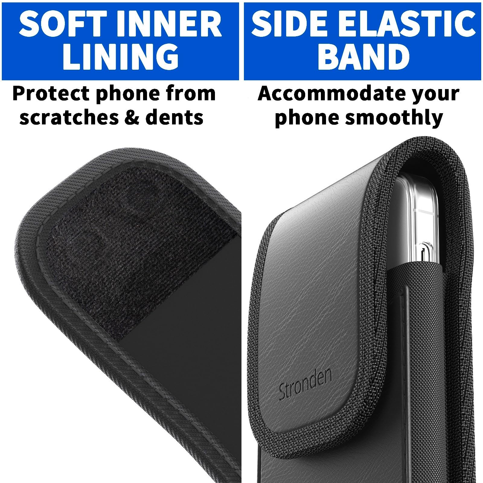 Premium Leather Holster for Samsung Galaxy S25 Plus/S24 Plus/S23 Plus/S22 Plus/S21 Plus (Non-Ultra Models) - Belt Clip & Magnetic Closure | Compatible with Otterbox Symmetry Case | Perfect for Work, Travel & Outdoor Activities
