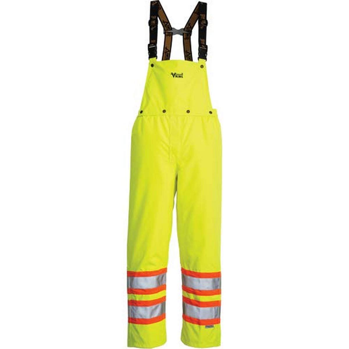 Viking Men's Journeyman 300 Denier Insulated Hi-Vis Safety Rain Bib Pants with 2