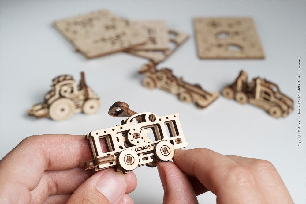 UGears U Fidget Vehicles - 3D Wooden Mechanical Model Kits for Adults & Teens - DIY Puzzle Toys for Stress Relief & Focus - Perfect for Office Desk, Home Decor & STEM Education