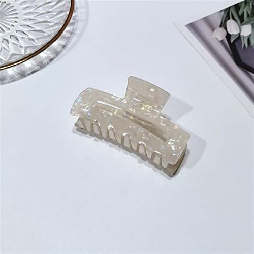 Stylish Acetate Mermaid Hair Claws - Chic Barrettes Hair Clips for Women & Girls (Colorful White, 8cm) | Perfect for Parties, Weddings & Everyday Hair Accessories