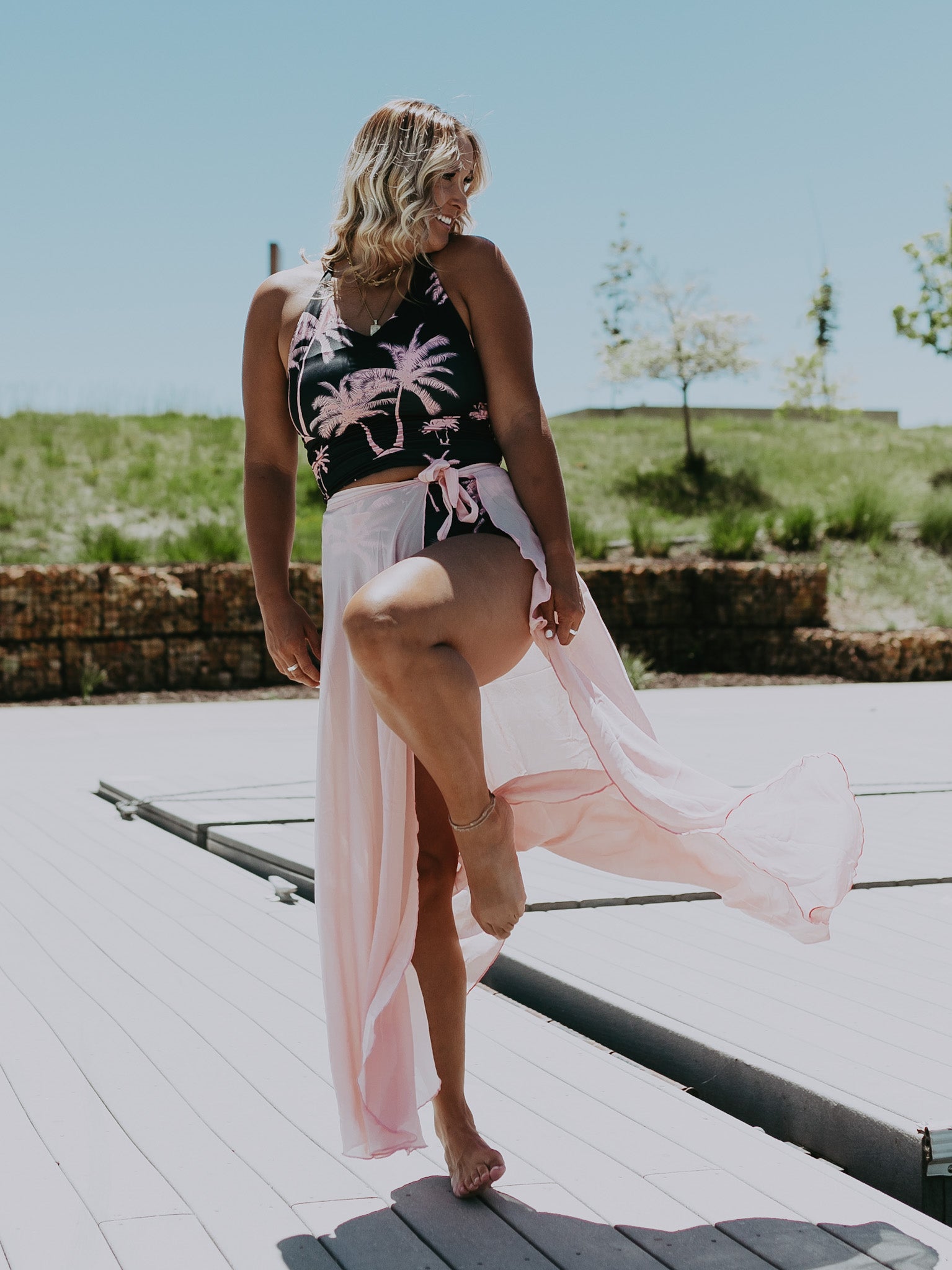 Elegant Pink Chiffon Wrap Scarf - Lightweight & Soft Fashion Accessory for Women - Perfect for Weddings, Parties & Everyday Wear - $16