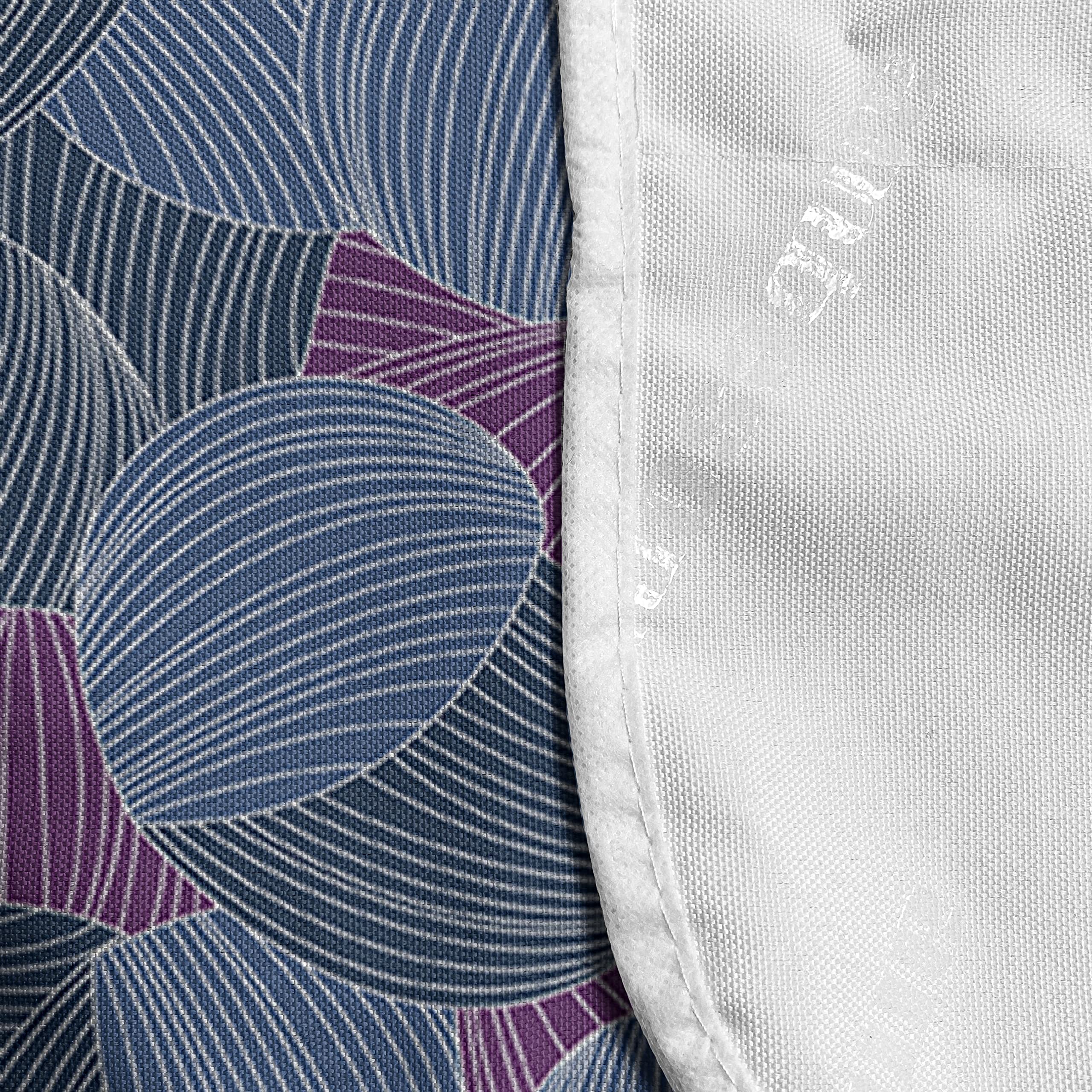 Ambesonne Retro Abstract Microwave Cover - Hand-Painted Wave Stripes with Petals & Leaves Design - Waterproof Kitchen Organizer with Pockets - 36