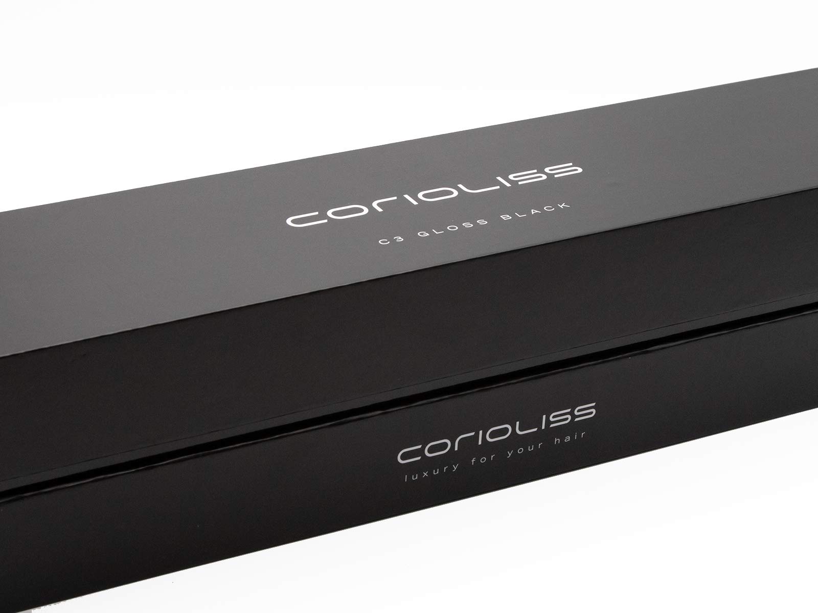 Corioliss C3 Professional Titanium Flat Iron Hair Straightener - Adjustable Temperature Control for Smooth, Shiny Hair - Perfect for Home & Salon Use (Black Gloss)