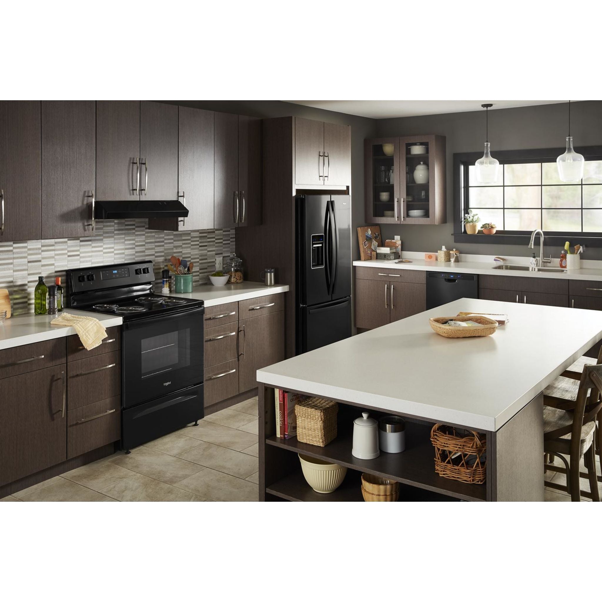 Whirlpool 30 Inch Electric Range with 5 Burners - Black (Model YWFC150M0JB) | Perfect for Home Kitchen Cooking, Baking & Family Meals