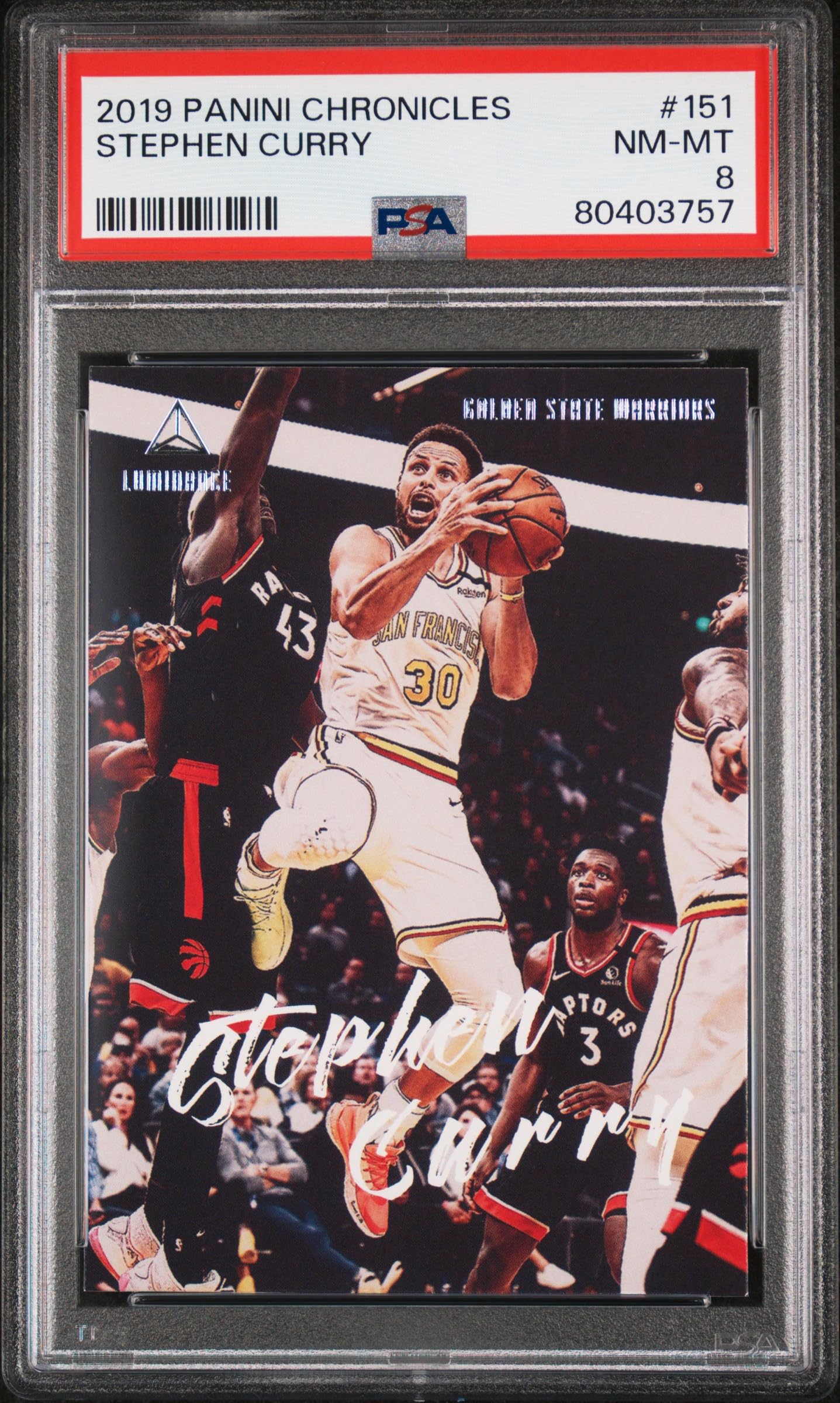 Stephen Curry 2019 Panini Chronicles Basketball Card #151 PSA 8 Graded - Rare Collectible for Basketball Fans, Perfect for Display & Investment