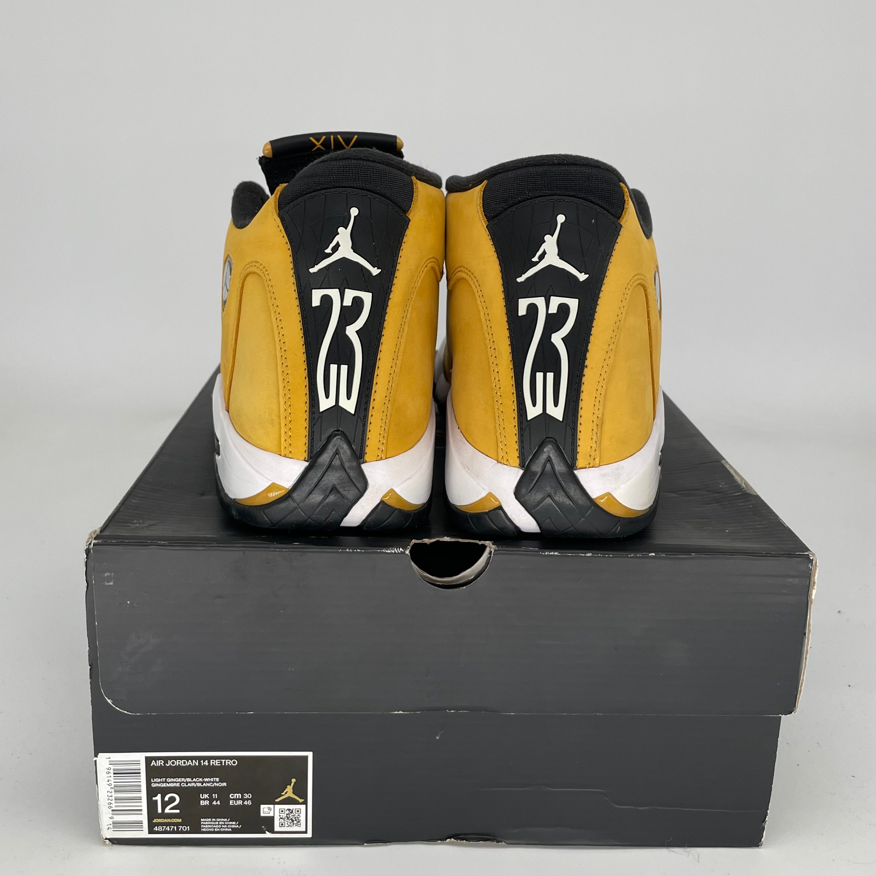 Air Jordan 14 Retro Light Ginger Men's Basketball Shoes Size 12 (487471-701) - Perfect for Streetwear & Court Performance