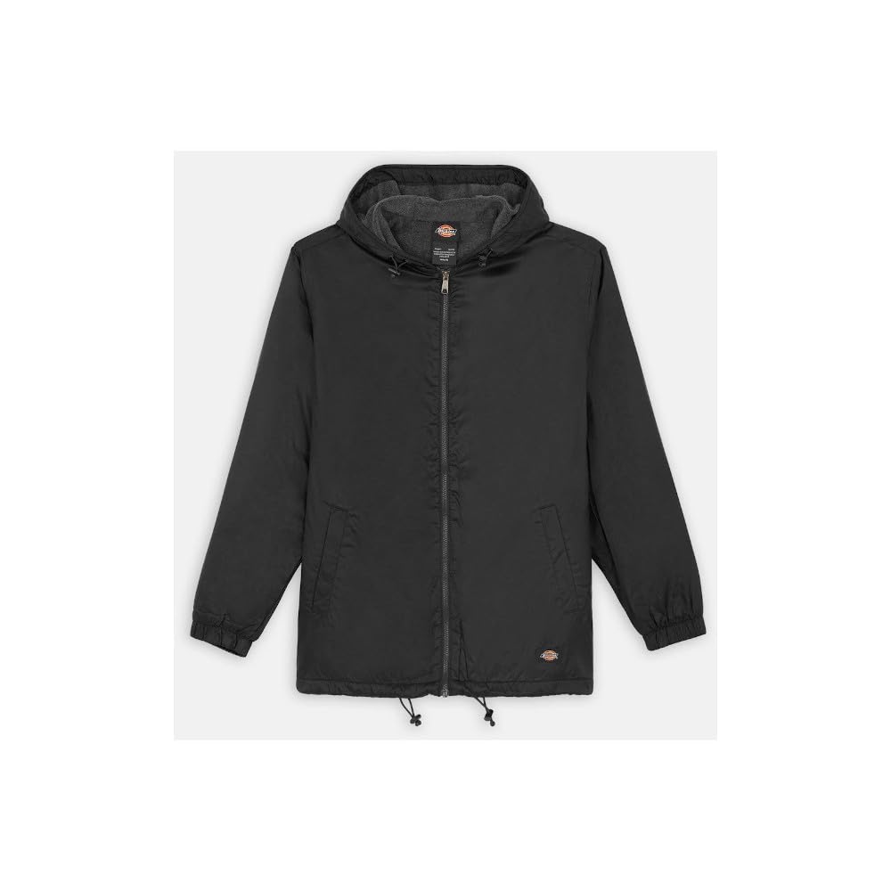 Dickies Men's Fleece Lined Hooded Jacket - Warm Winter Work Jacket with Hood for Outdoor & Construction Work - Perfect for Cold Weather & Heavy Duty Jobs