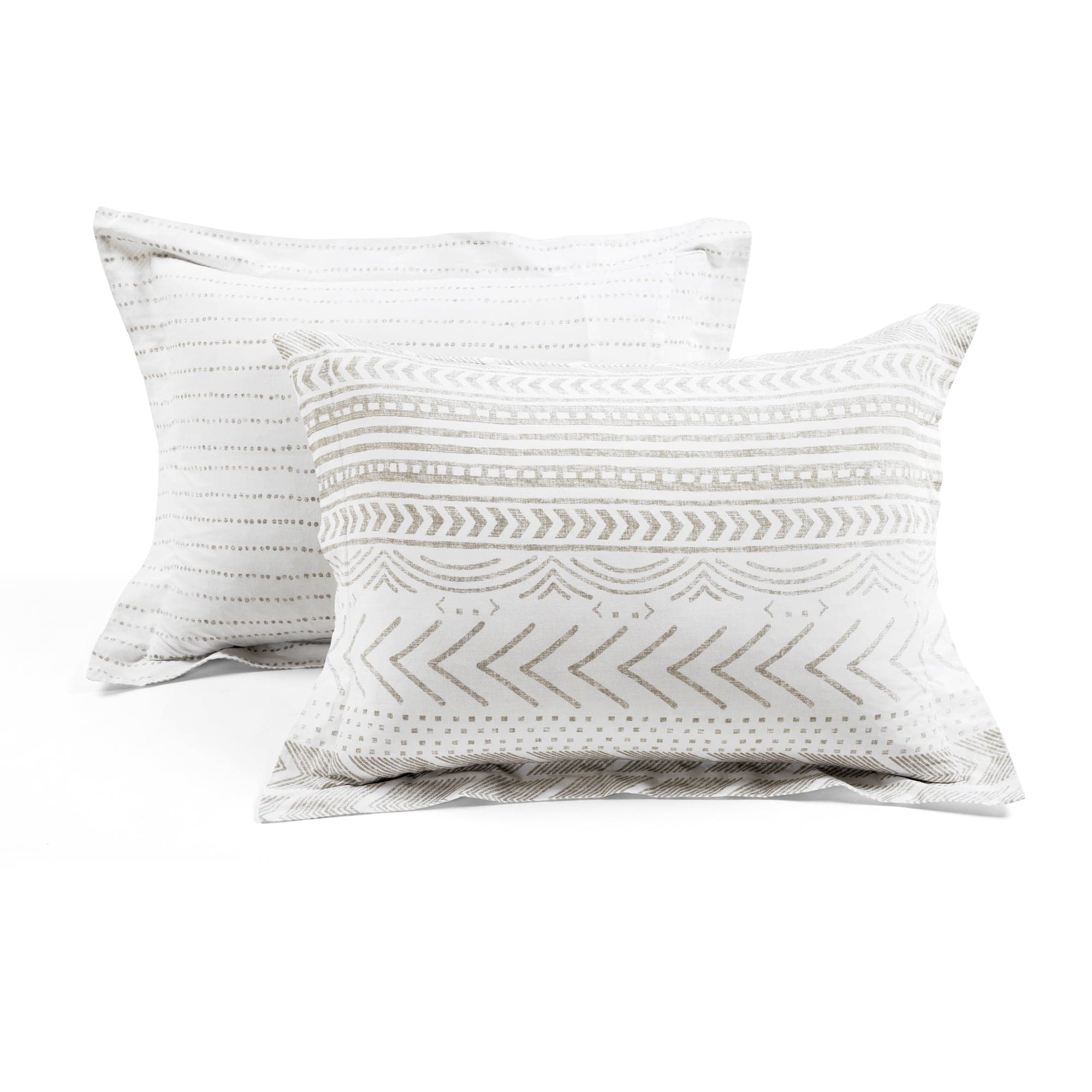 Hygge Geo Reversible Cotton Duvet Cover 3 Piece Set - Soft & Breathable Bedding Set for All Seasons - Perfect for Master Bedroom, Guest Room & Dorm Decor