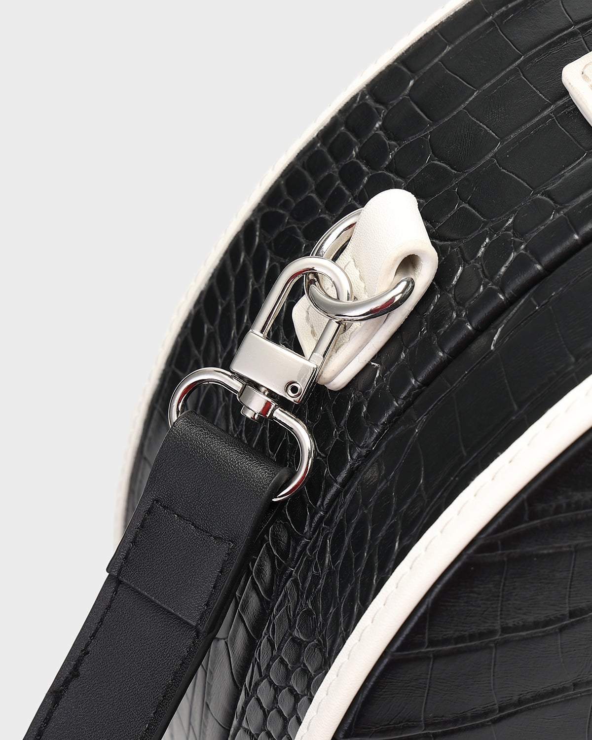 Black Croc Orb Bag - Stylish & Durable Crossbody Purse for Women | Perfect for Everyday Use, Travel & Shopping