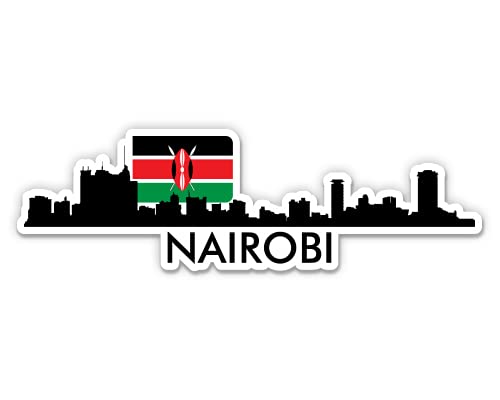 Squiddy Nairobi Kenya Skyline Vinyl Sticker - 6