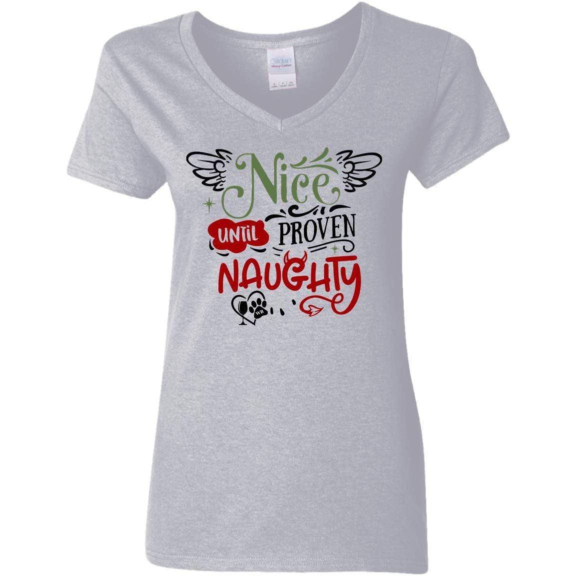 WineyBitches.Co Women's 5.3 oz V-Neck T-Shirt - Soft Cotton Casual Tee for Everyday Wear, Girls Night Out & Wine Tasting Events