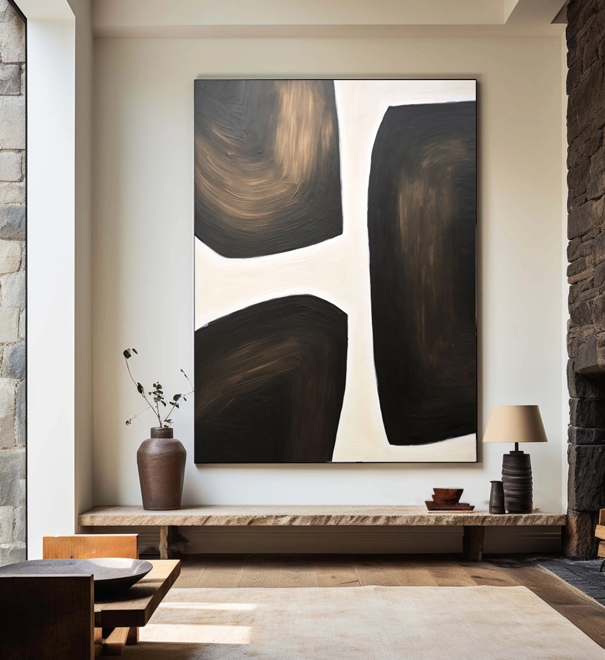 Abstract Tranquility Art Painting - Modern Canvas Wall Decor for Living Room, Bedroom & Office | Serene Home & Office Decor | #WS100
