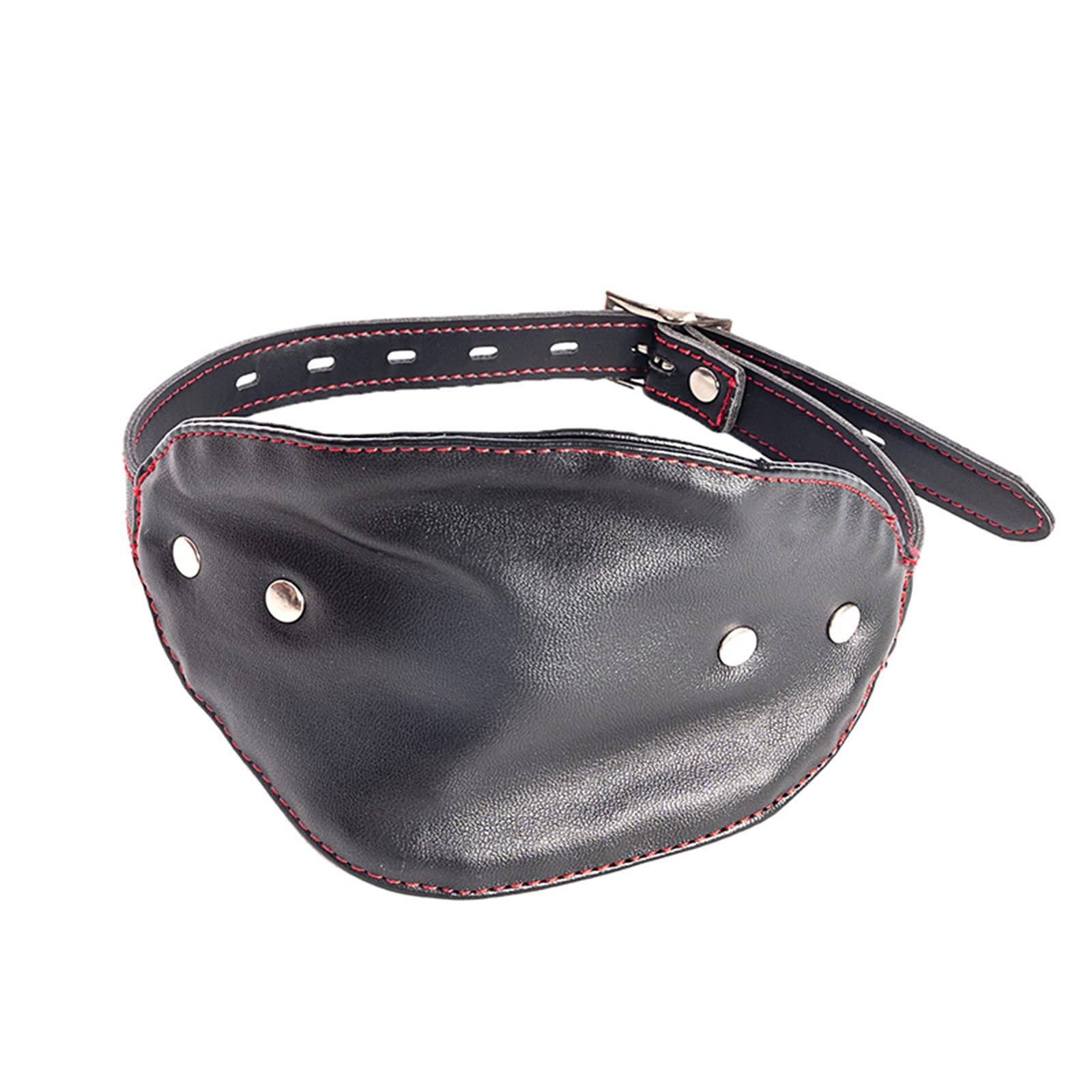 Unisex Leather Slave Mask - Punk Silicone Gag for BDSM & Role Play