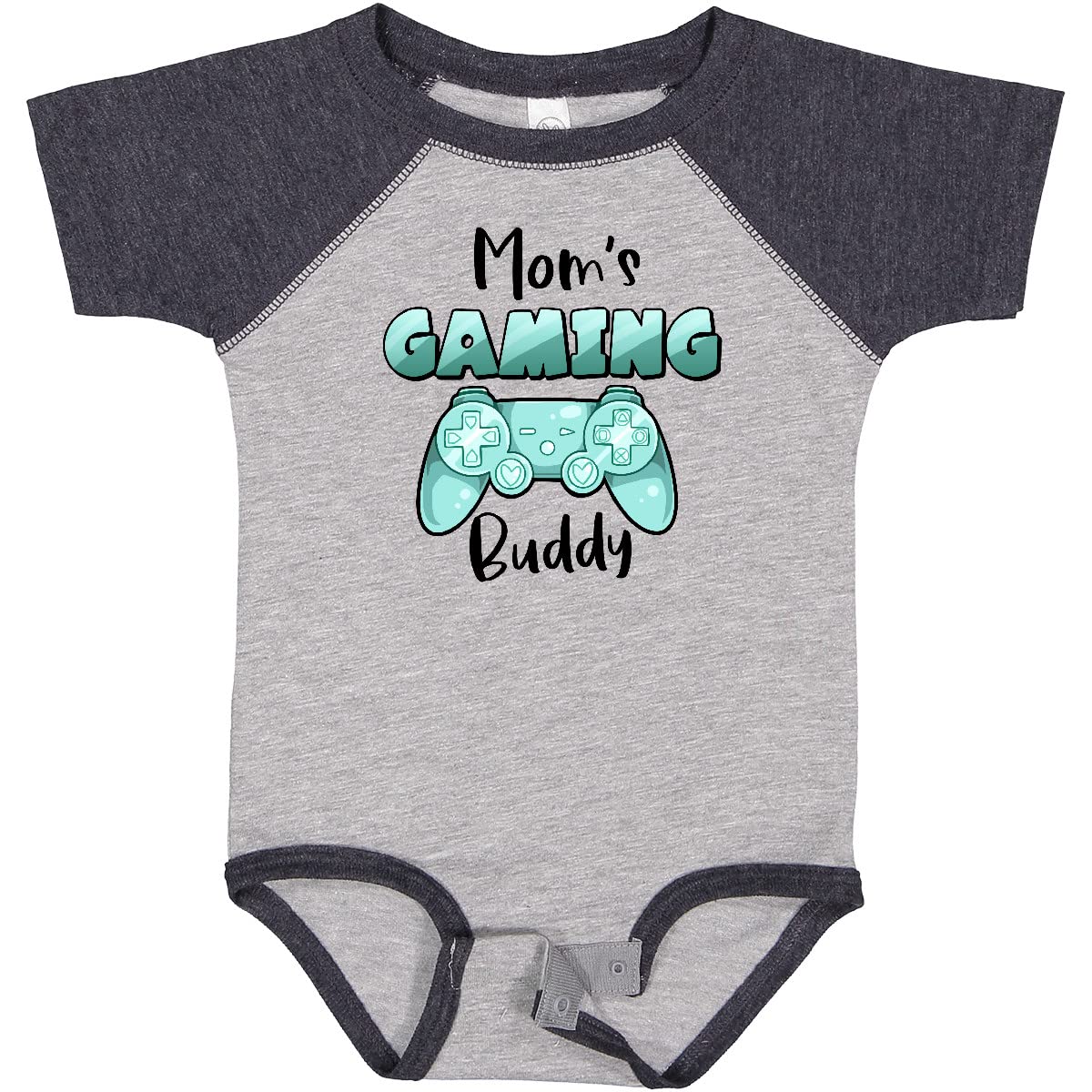 Inktastic Mom's Gaming Buddy - Aqua Controller Baby Bodysuit | Cute Gamer Onesie for Newborns & Infants | Perfect Gift for Gaming Moms & Baby Showers | Soft Cotton Comfort for Playtime & Family Photos