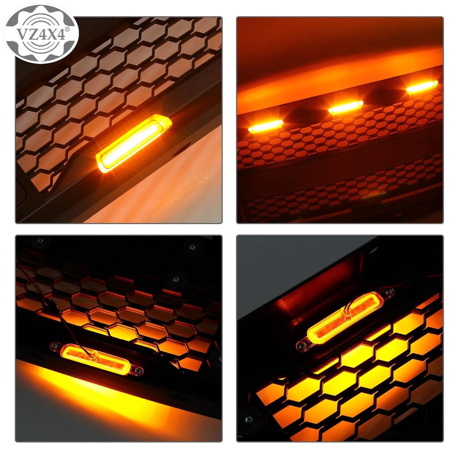 Ford F150 2018-2020 Raptor Style Matte Black Grille Mesh with DRL & Turn Signal Lights | Front Bumper Replacement | Off-Road & Street Style Upgrade
