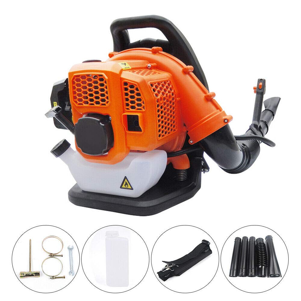 42.7CC Gas Powered Backpack Leaf Blower - Professional 2-Stroke Lawn Care Equipment with Air Cooling System for Yard Maintenance, Landscaping & Fall Cleanup