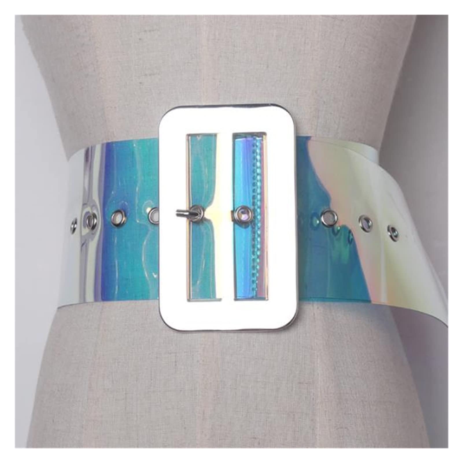 MMLLZEL Women's Transparent Fashion Belts - Colorful Elastic Waist Belt for Dresses, Skirts & Outfits - One Size Fits Most - Perfect for Casual, Office & Party Wear