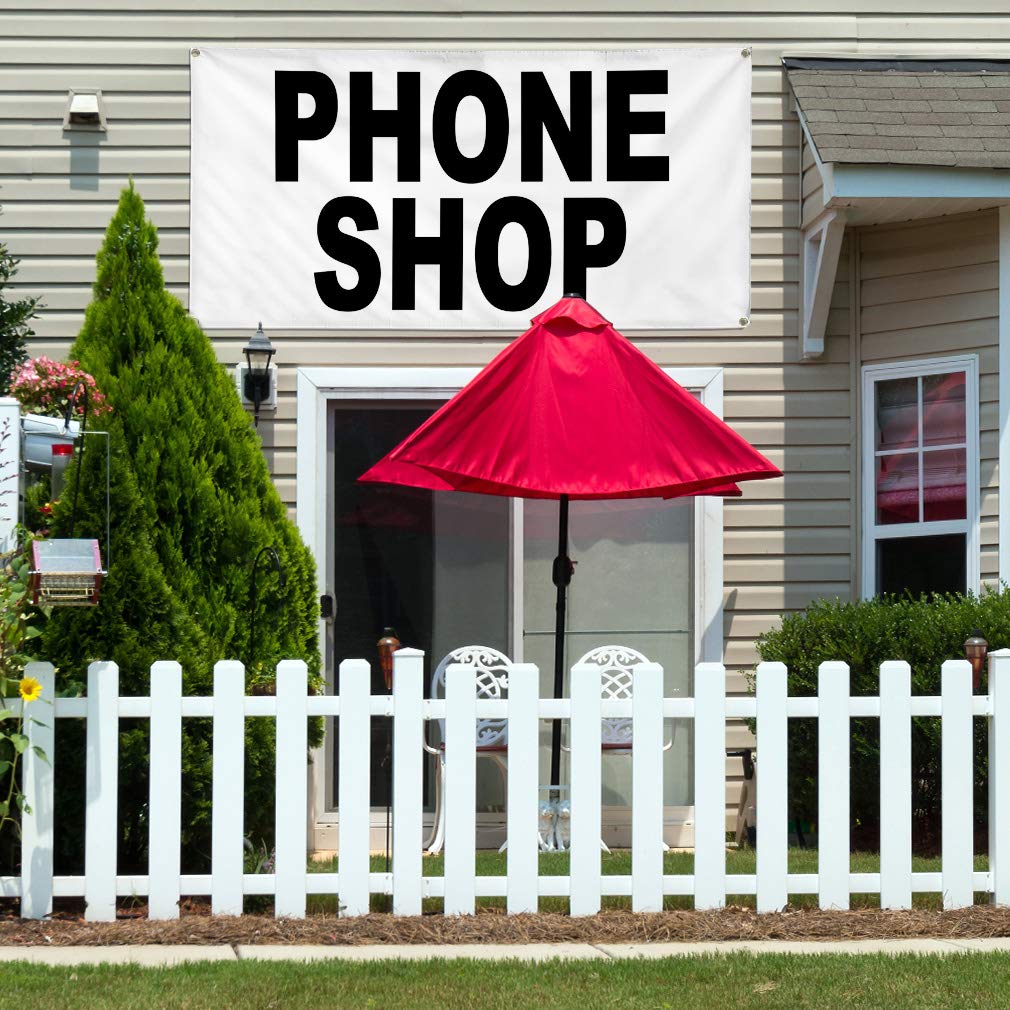Vinyl Banner - Multiple Sizes (60x144 Inches) | Weatherproof Outdoor Sign for Retail, Phone Shops & Industrial Use | Heavy-Duty Yard Sign with 10 Grommets | Perfect for Storefronts, Events & Construction Sites