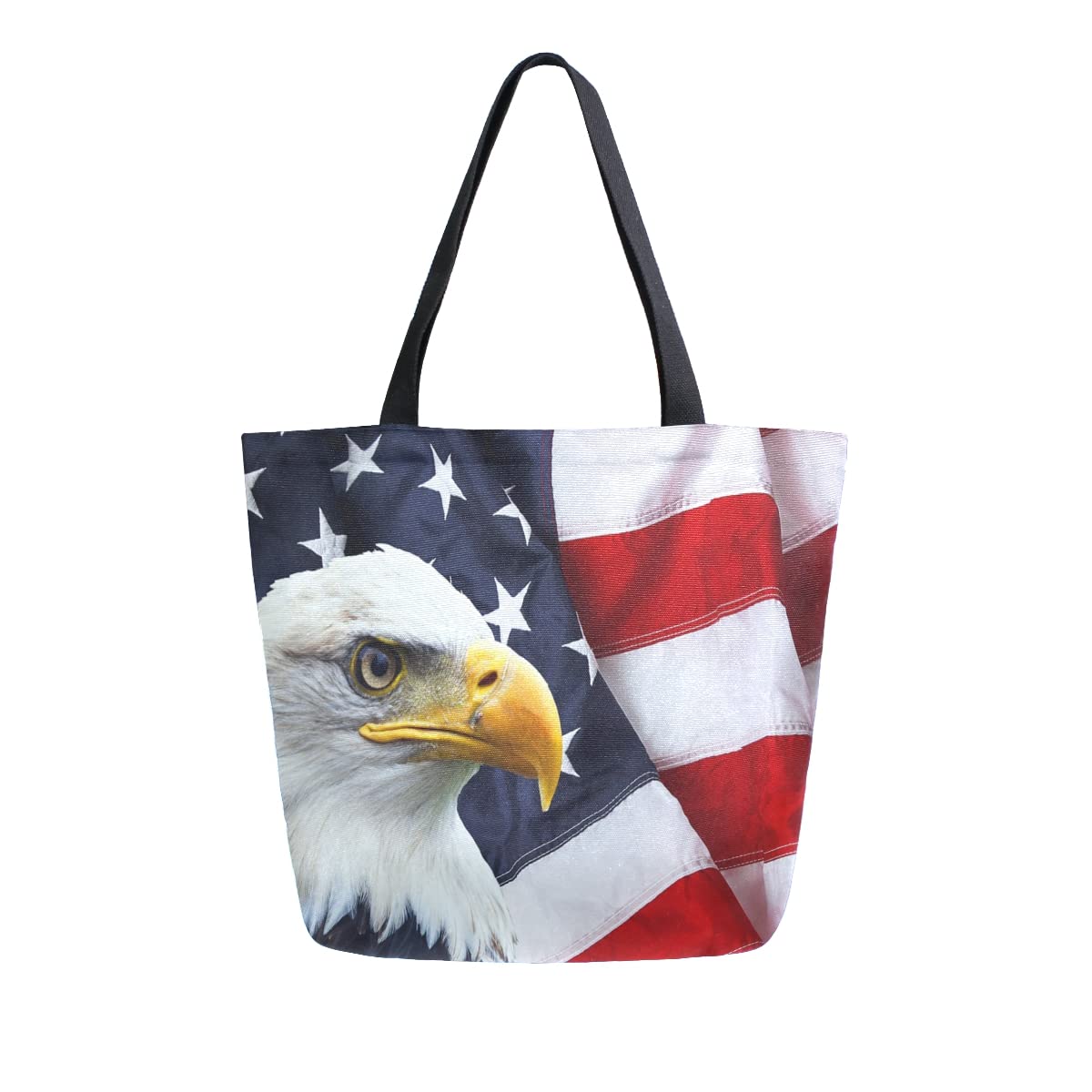 A Journey of Freedom and Style: The American Flag Canvas Tote Bag