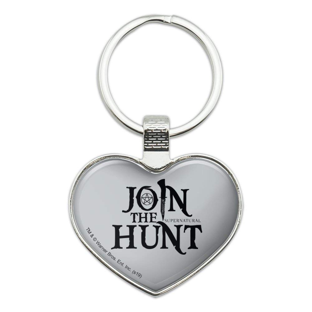 Supernatural Join the Hunt Keychain - Heart Love Metal Key Ring for Fans | Perfect for Keys, Bags & Gifts - GRAPHICS & MORE