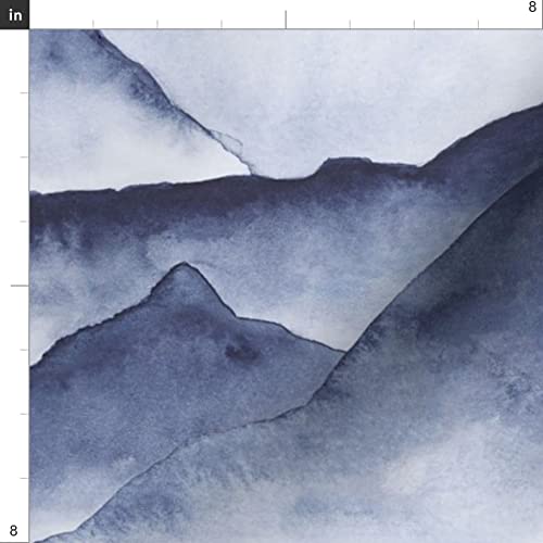 Mountains Nature Outdoors Printed Satin Fabric Fat Quarter | Premium Spoonflower Fabric for Sewing, Apparel, Fashion, Blankets & Home Decor | Perfect for DIY Projects, Quilting & Crafting