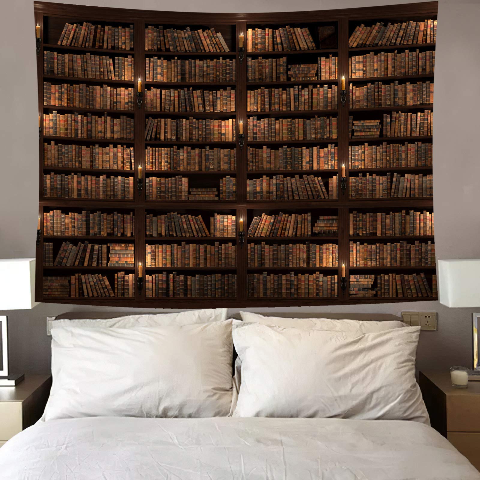 Bohemian Library Tapestry - Colorful Aesthetic Wall Hanging for Bedroom & Room Decor (59
