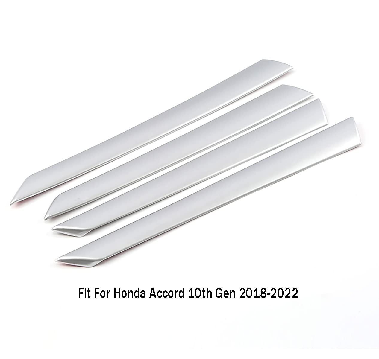 Honda Accord 10th Gen 2018-2022 Car Door Panel Trim - ABS Matte Silver Side Strip Cover (4-Piece Set) | Interior Accessories Upgrade & Scratch Protection