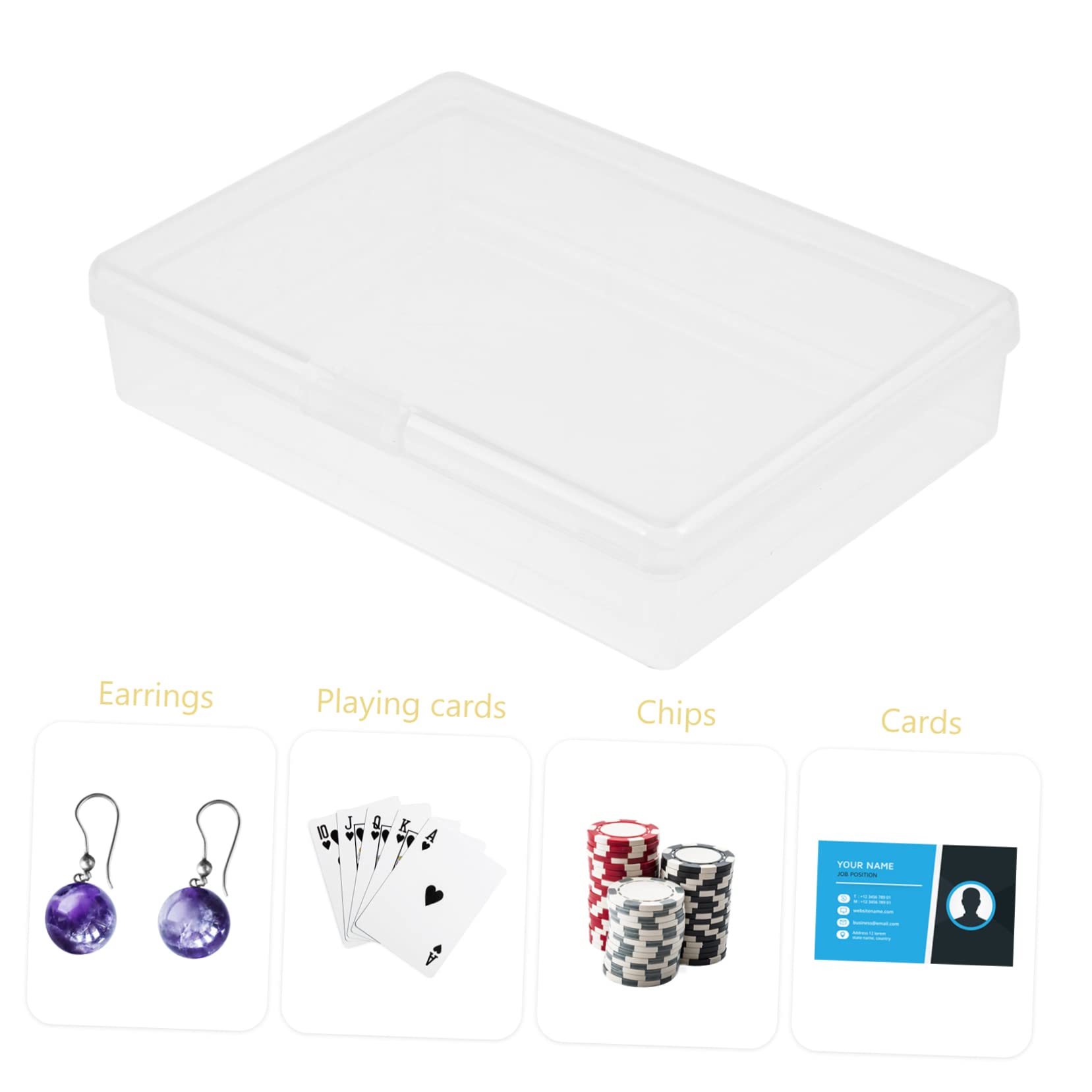VICASKY 6 Pack Poker Card Storage Box - Plastic Playing Cards Holder Case with Lid - Organize & Protect Collectible Cards for Poker Games, Magic Tricks & Card Collecting