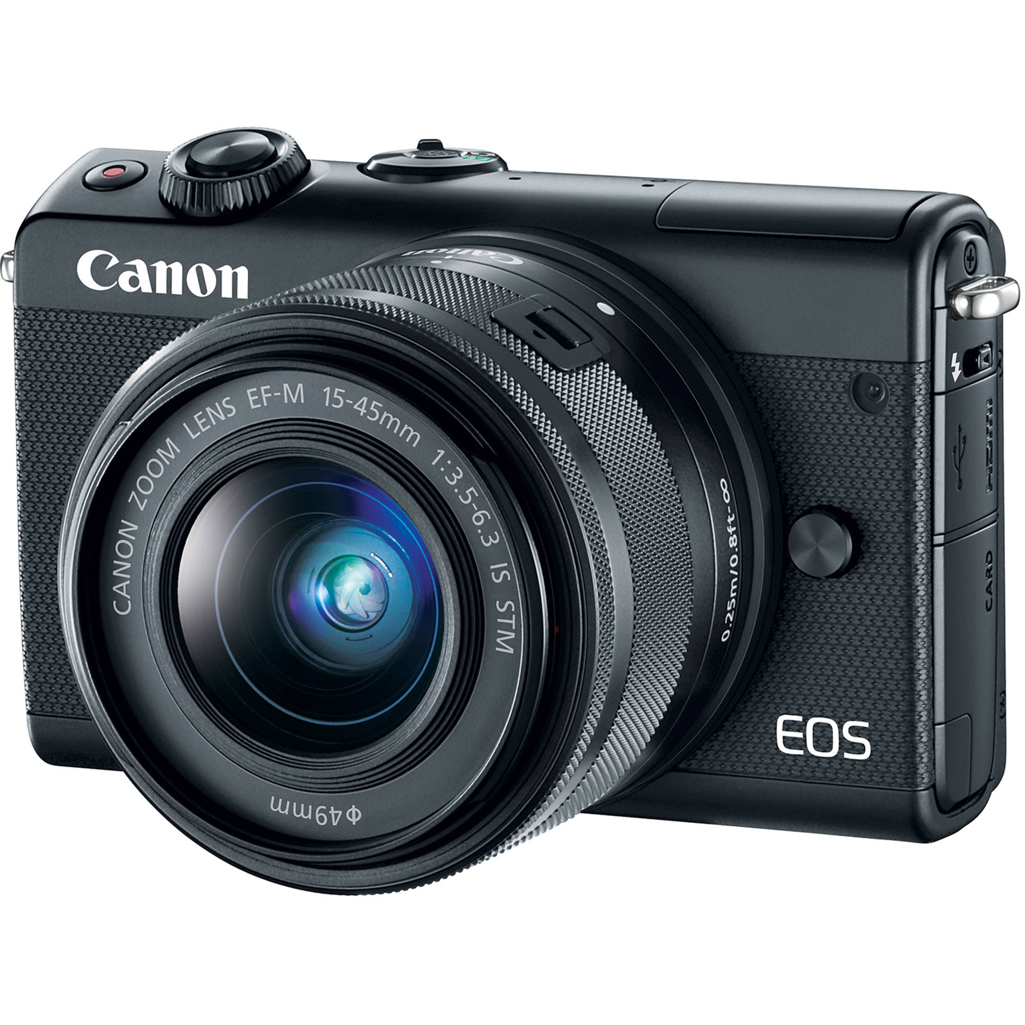 Canon EOS M100 Mirrorless Digital Camera with 15-45mm Lens Kit (Black/White) - Perfect for Vlogging, Travel Photography & Everyday Shooting