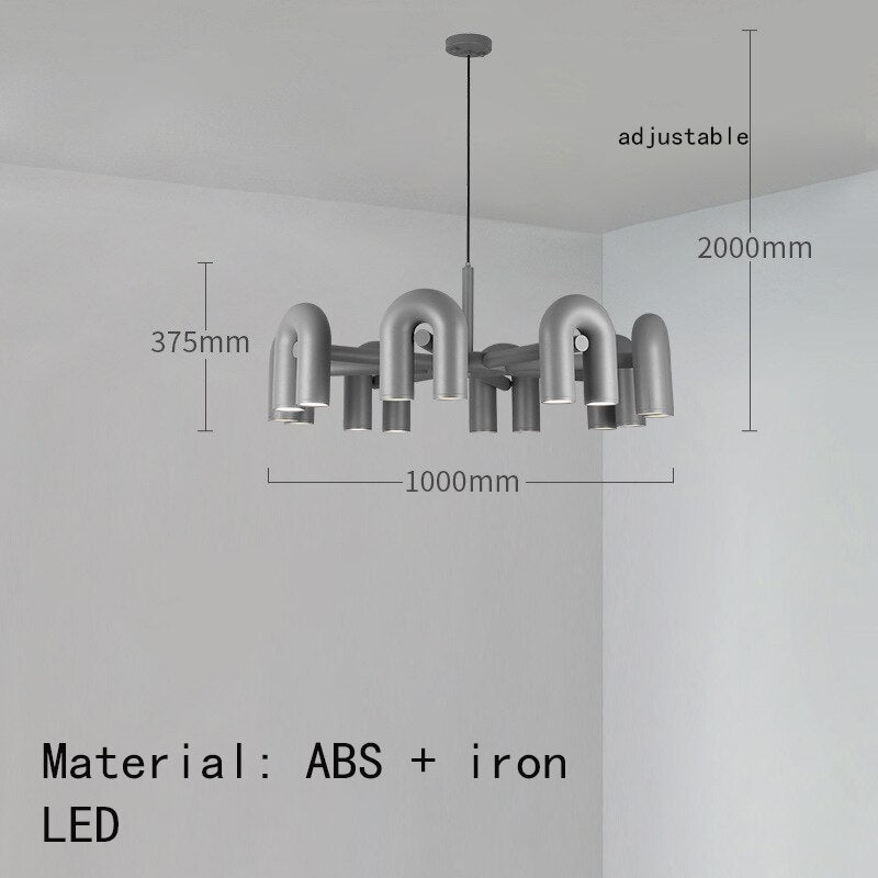 Elegant U-Shaped Crystal Chandelier - Modern Ceiling Light Fixture for Dining Room, Living Room & Bedroom | Perfect for Home Decor, Wedding & Luxury Interior Lighting