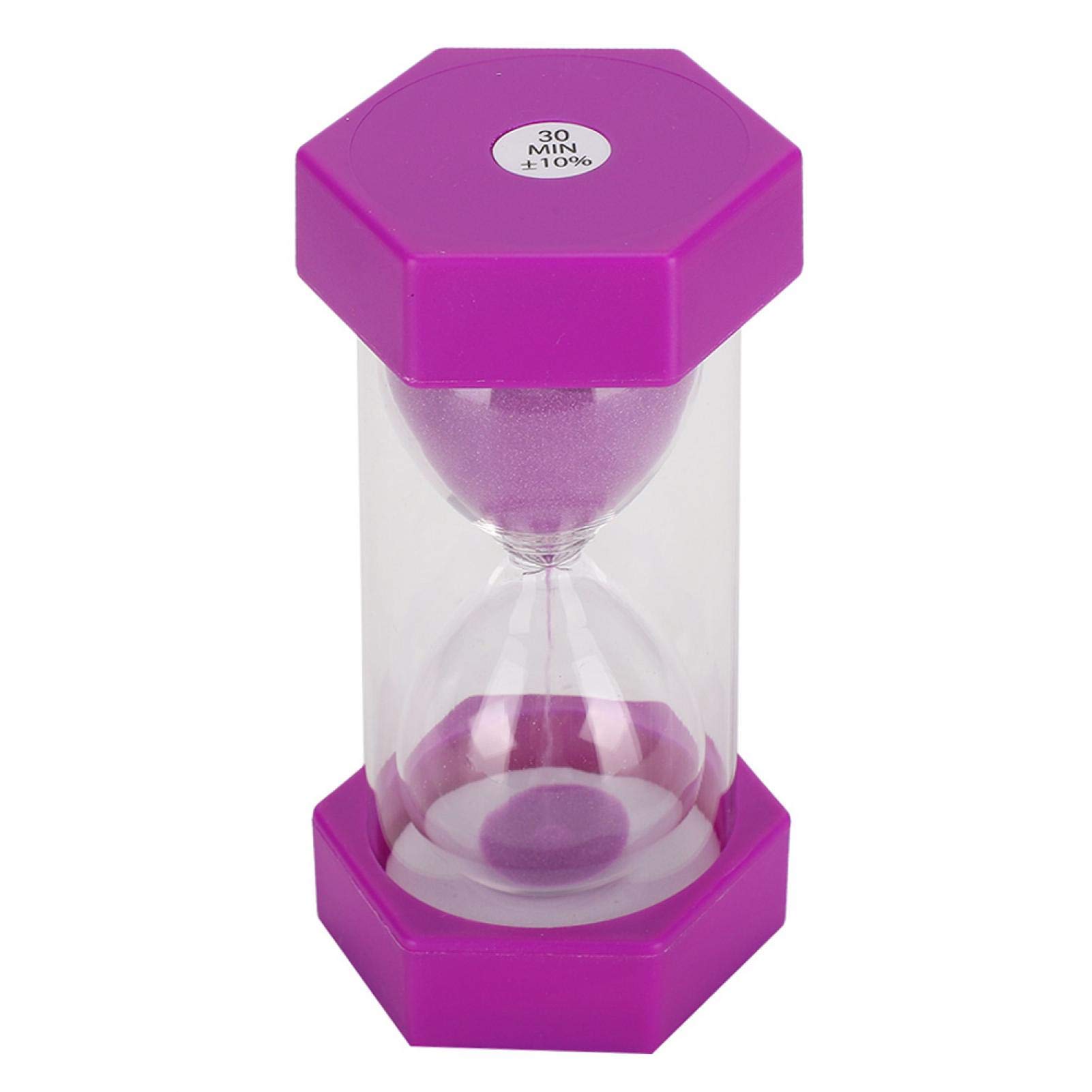 Hexagonal Sand Timer - 30 Minute Purple Sand Clock for Kids, Desk Decor & Study Timer | Perfect for Classroom, Office, and Home Decor Gifts