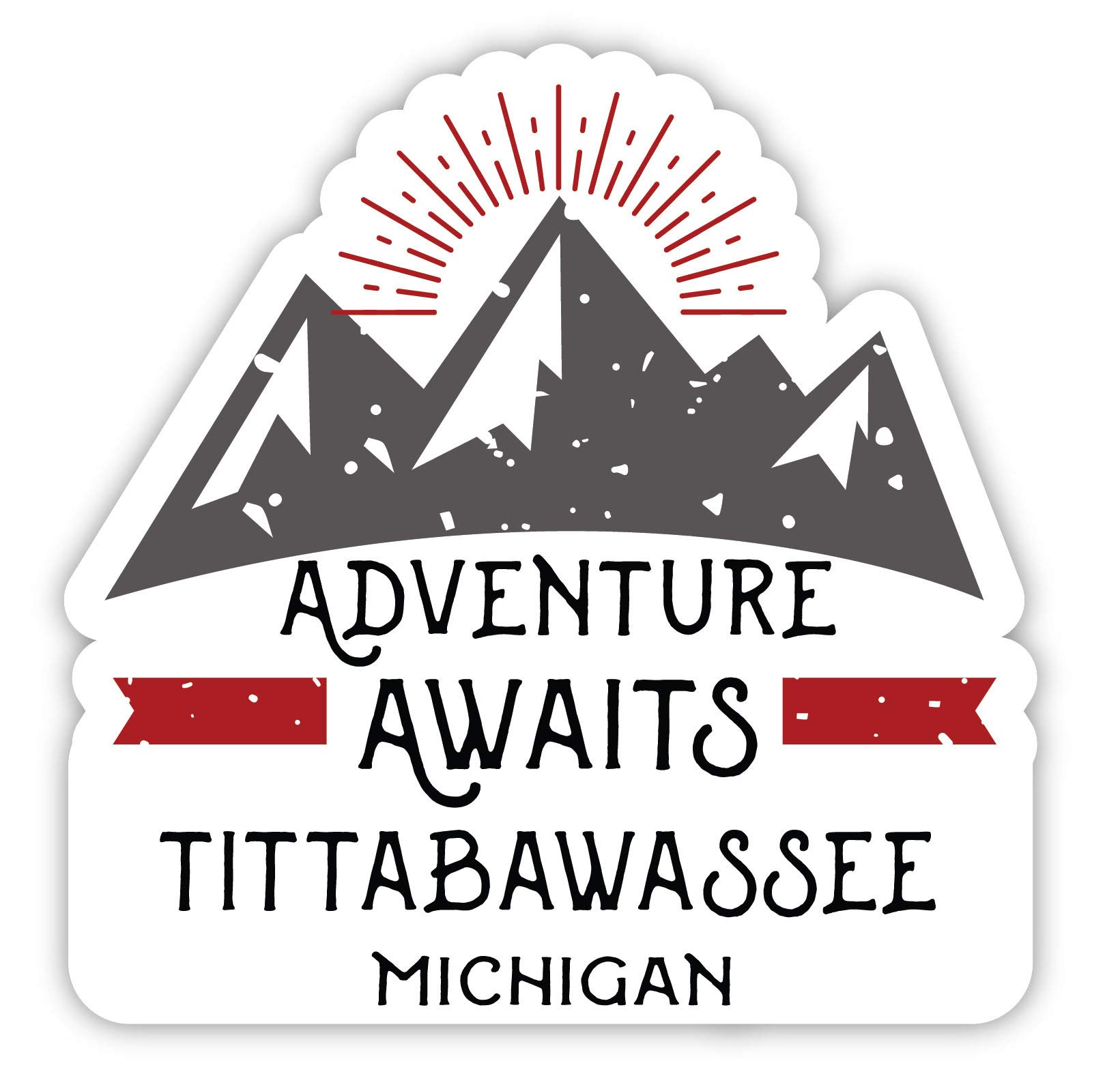 Tittabawassee Michigan Souvenir 4-Inch Fridge Magnet - Adventure Awaits Design - Perfect for Travel Memories, Home Decor & Gift Ideas