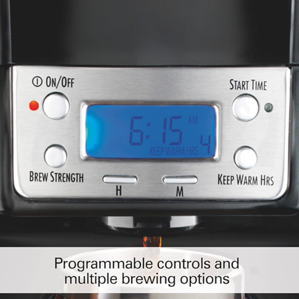 Hamilton Beach BrewStation 12-Cup Programmable Coffee Maker with Hot Water Dispenser - Model 48463C - Perfect for Home, Office & Entertaining