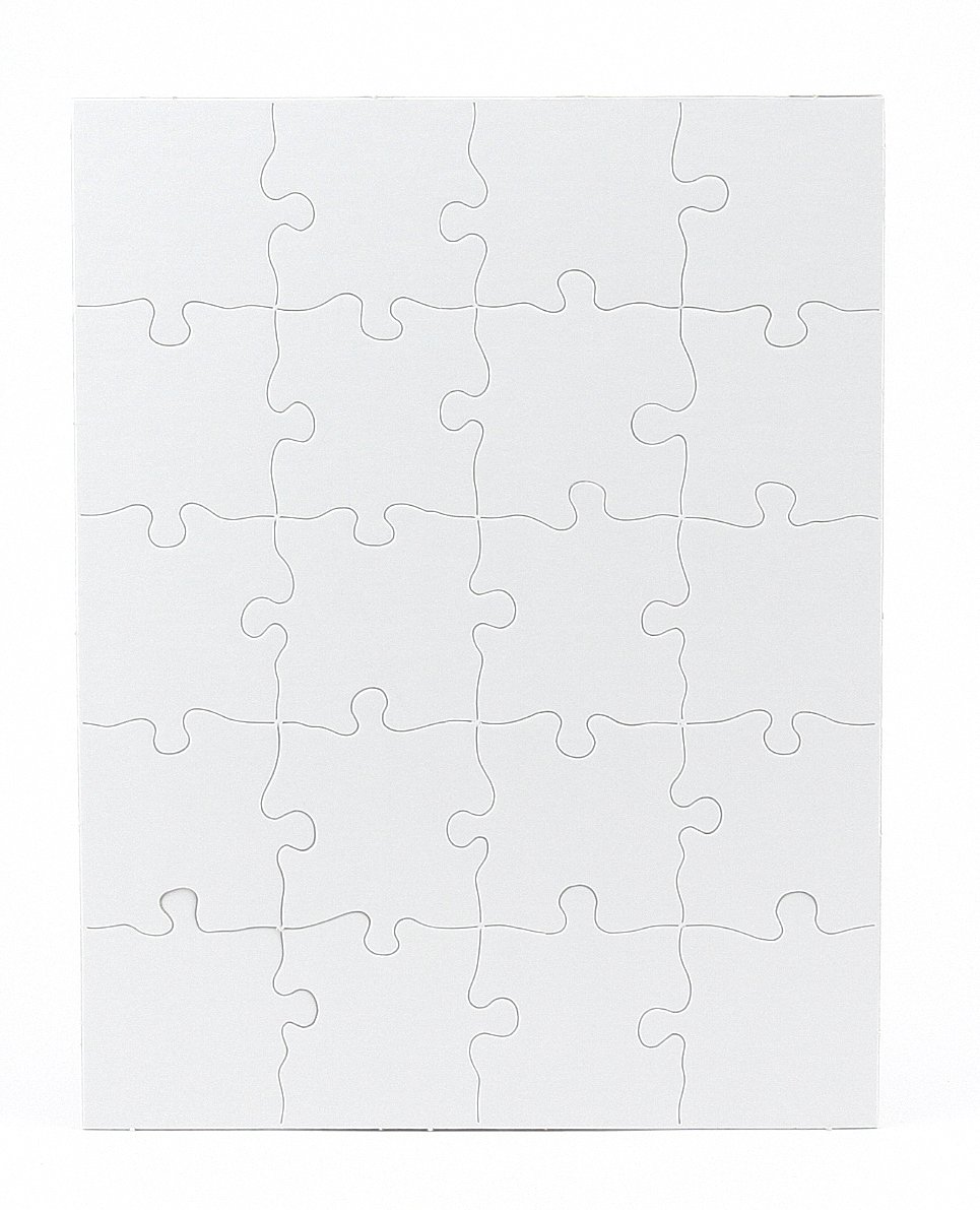 100 Blank DIY Jigsaw Puzzles - 10.25 x 13.25 Inches, 20 Pieces Each - Unfinished Puzzle Pieces for Drawing & Decorating | Perfect for Kids' Crafts, Party Favors, Classroom Activities & Creative Projects | Great for Birthday Parties, Art Projects & Educational Learning