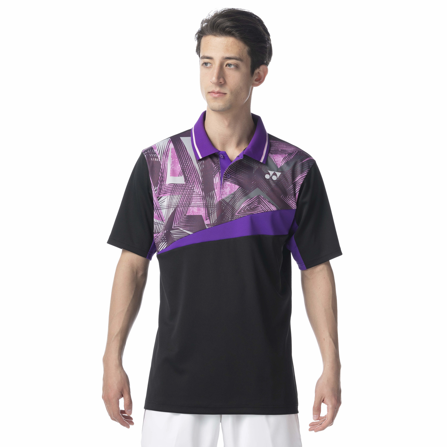 Yonex Premium Men's Sports Polo Shirt 10538 - Breathable Performance Golf Tennis Shirt - Made in Japan - Black - Ideal for Golf, Tennis & Casual Wear