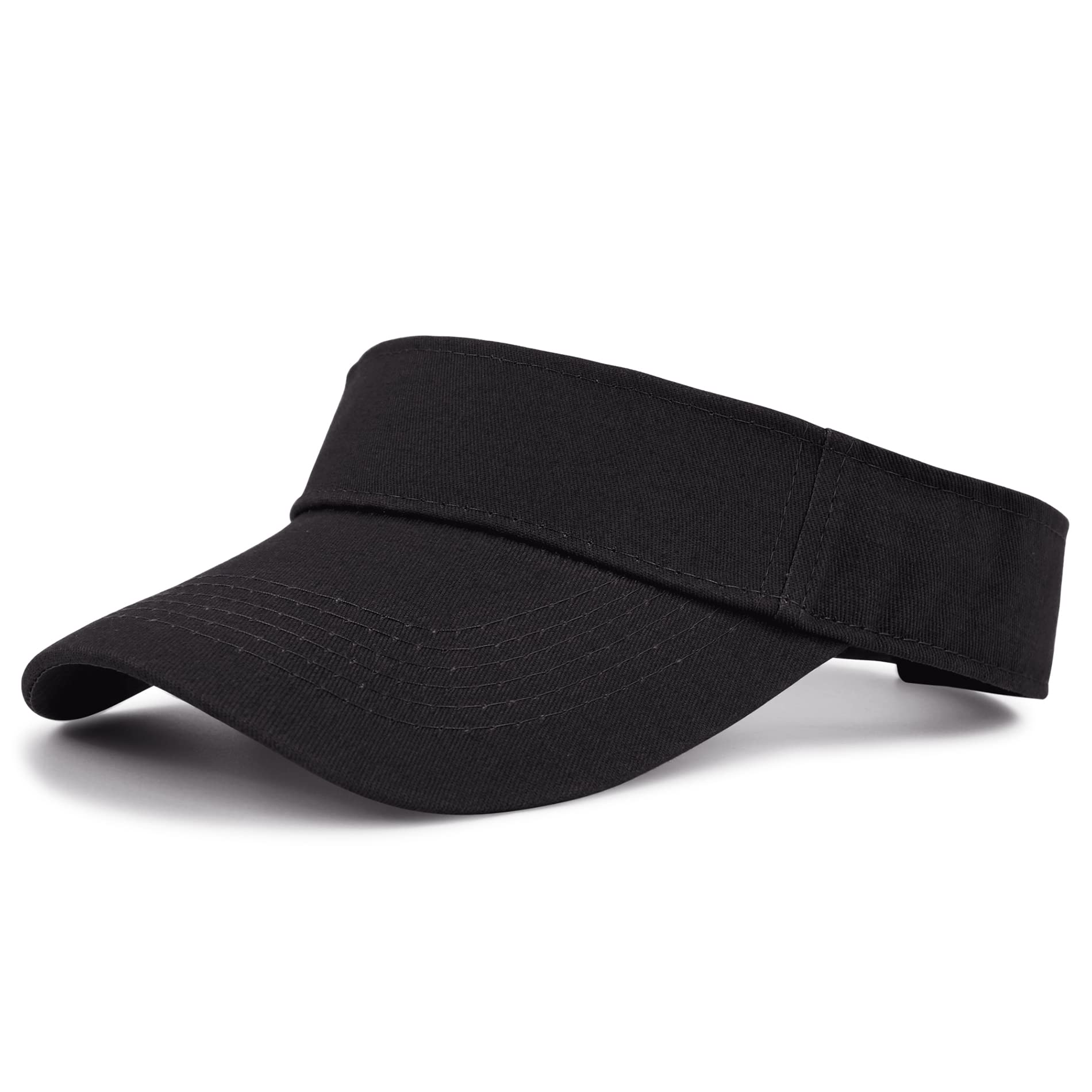 Adjustable Cotton Sun Visor Hat for Men & Women - UPF 50+ Sun Protection Cap for Golf, Tennis, Running & Outdoor Activities