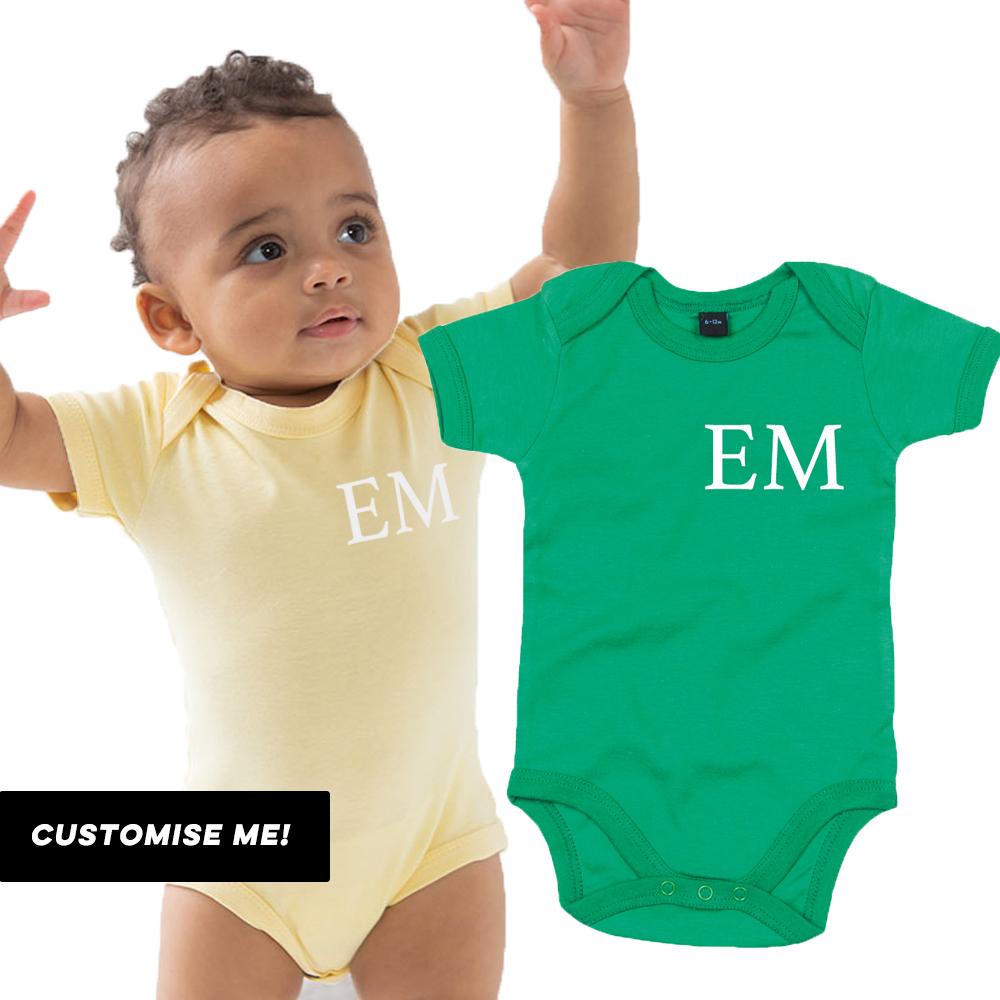 Personalized Baby Vest with Initials - Custom MRK X Monogram for Newborns & Infants - Perfect for Gifts, Photo Shoots & Everyday Wear