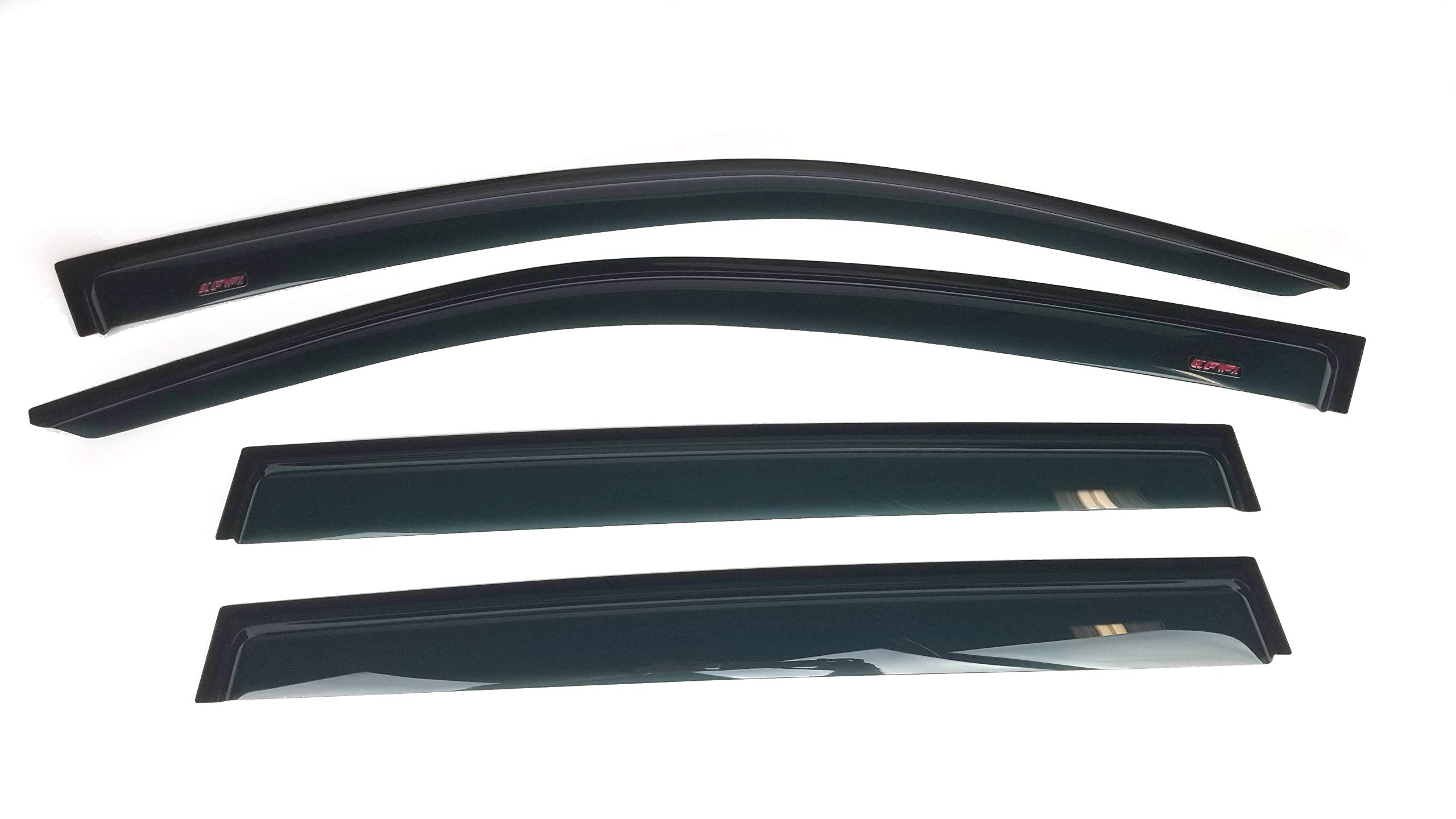 C & C CarWorx WV-19F-TF Set of 4 Tape-On Side Window Rain Guards for 2019-2021 Subaru Forester - Aftermarket Vent Visors for Weather Protection & Style Enhancement (Perfect for Rainy Days & Road Trips)