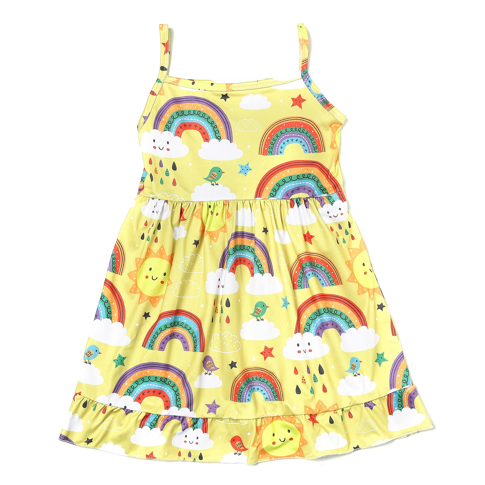 **Toddler Girl Summer Short Sleeve Dress - Casual Party Outfit for Ages 1-8 Years - Perfect for Playdates, Birthday Parties & Outdoor Adventures**