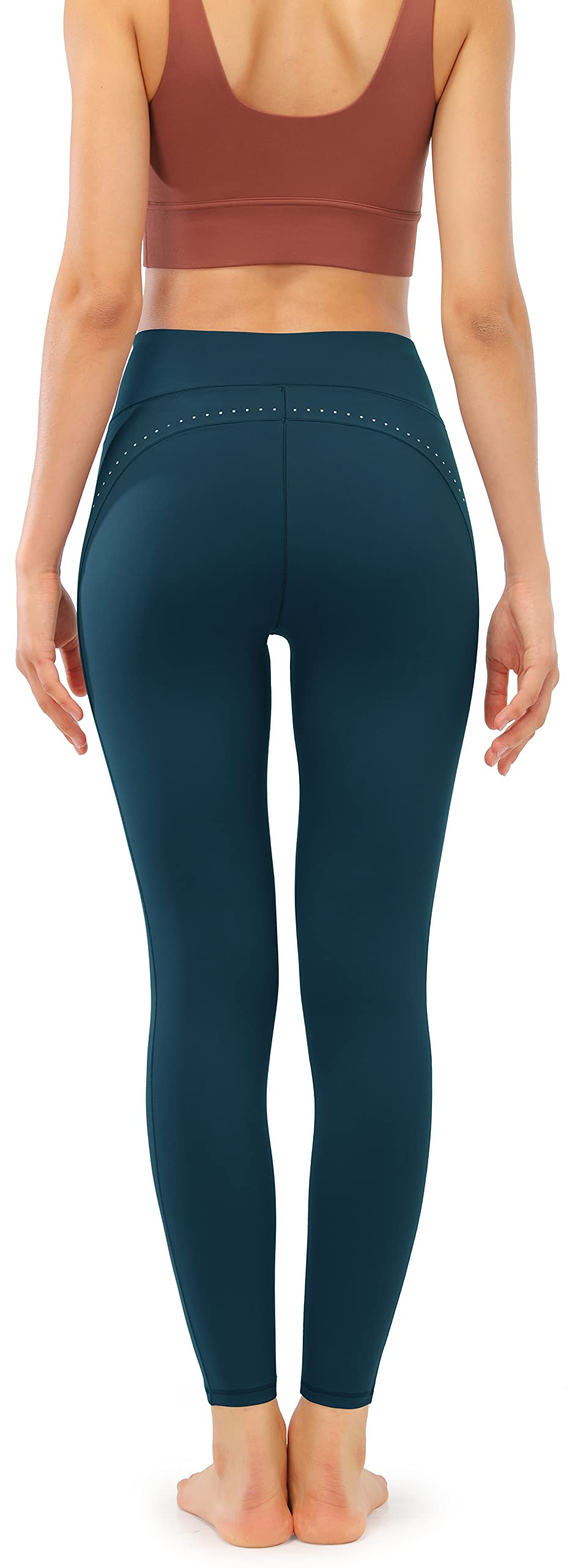 JOYSPELS High Waisted Workout Leggings for Women - Tummy Control Yoga Pants with Pockets (Blackish Green) | Gym, Running, Yoga & Everyday Wear