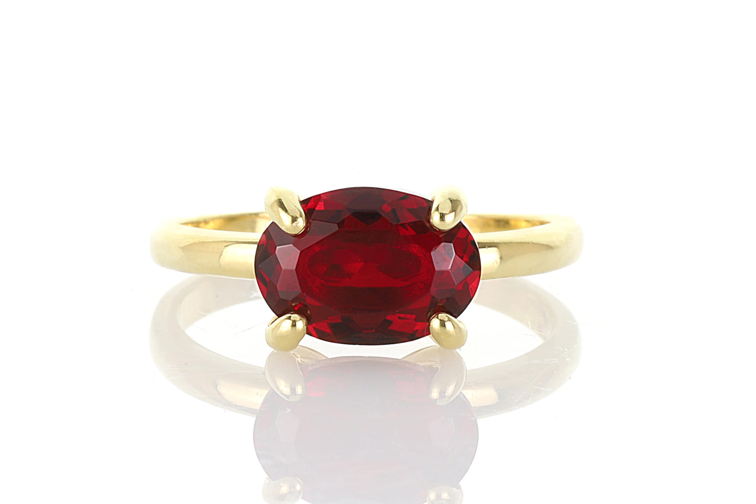Garnet Jewelry Ring for Women - Handmade Rose Gold Wedding Band, Birthstone & Gemstone Fashion Ring - Elegant Gift Box Included - Perfect for Bridal, Anniversary & Special Occasions